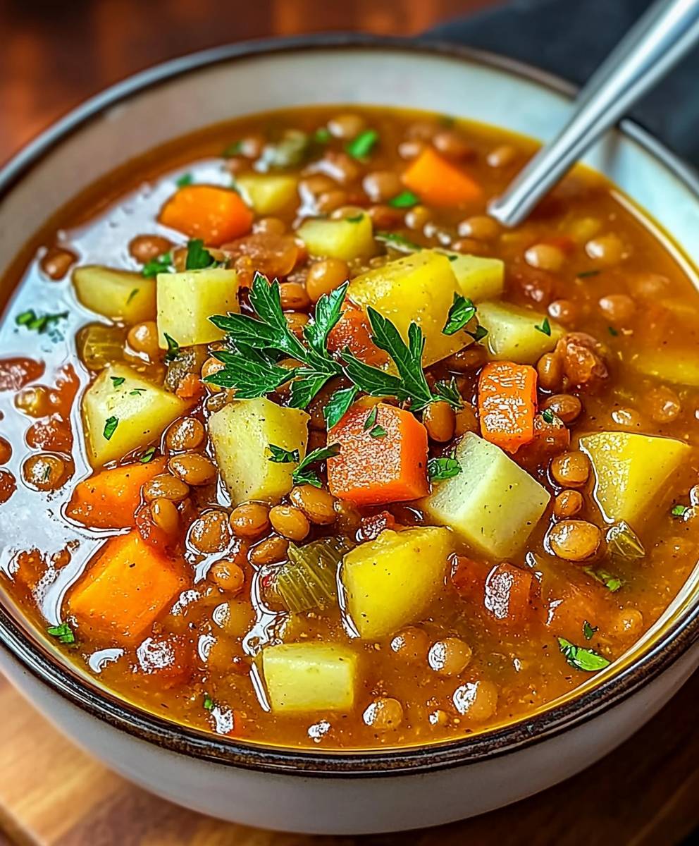 Soupe lentilles légumes