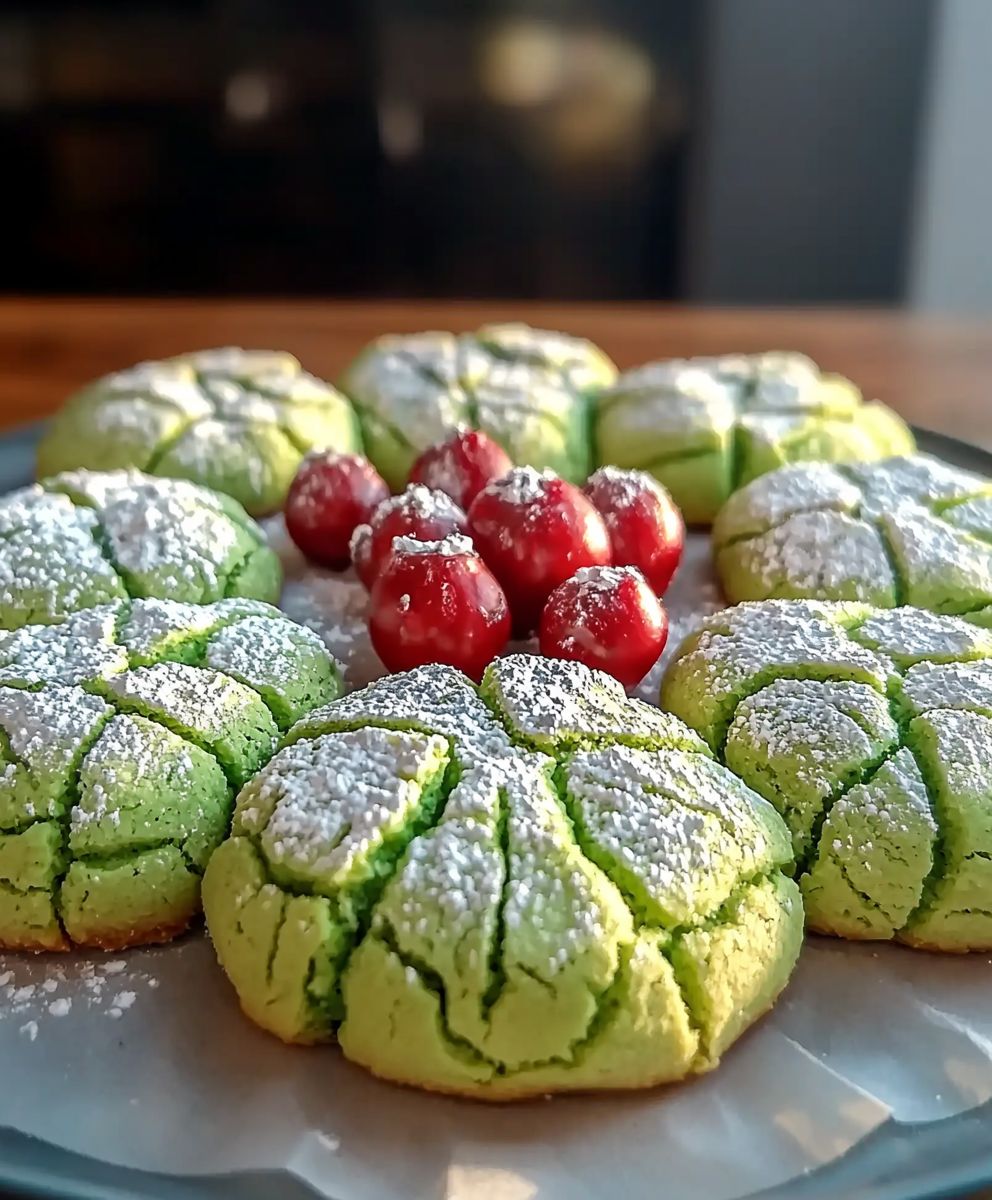 Biscuits Grinch Crinkle végétalien