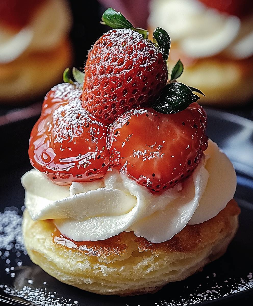 Choux fraises chantilly
