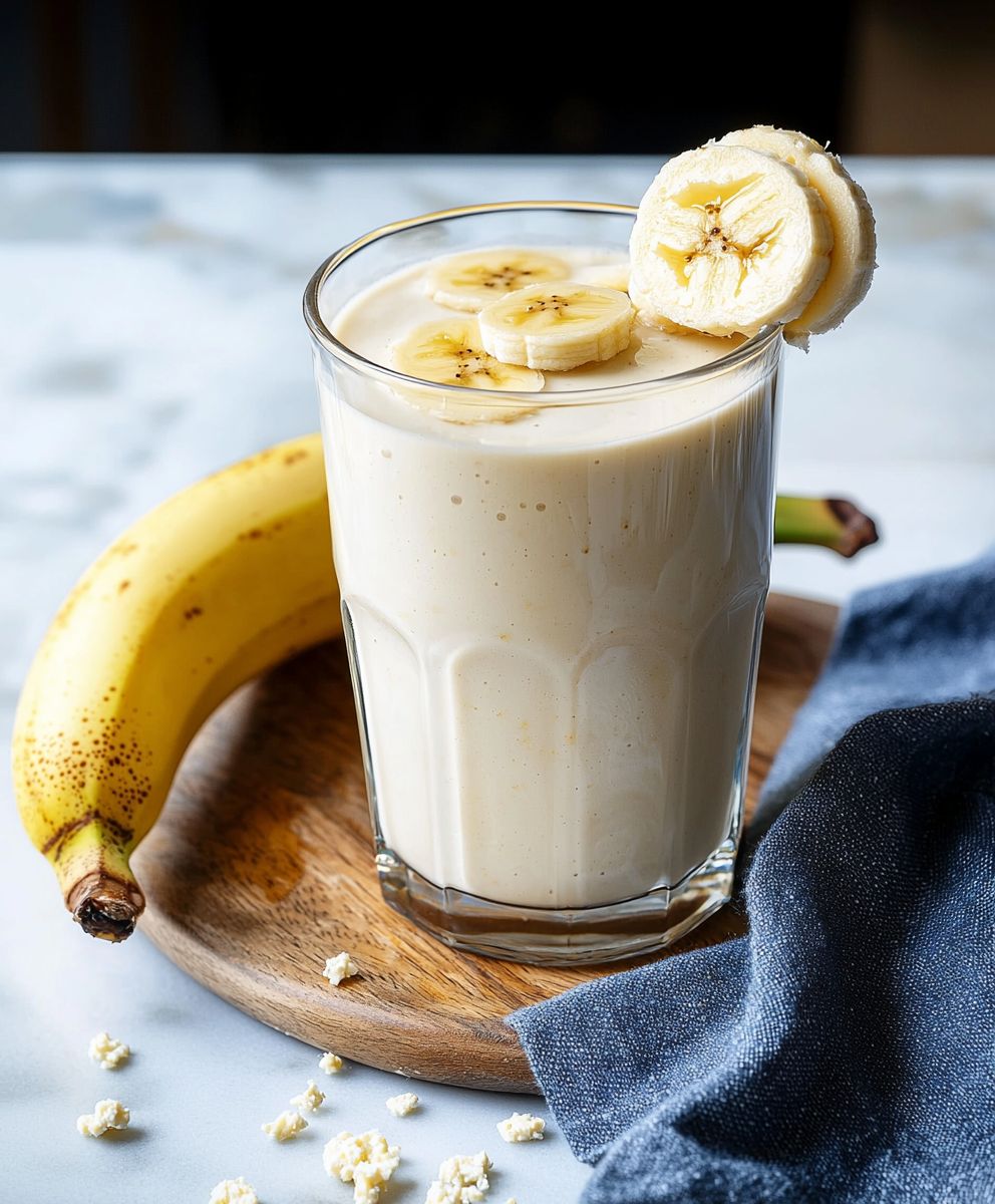 Milkshake banane fromage blanc