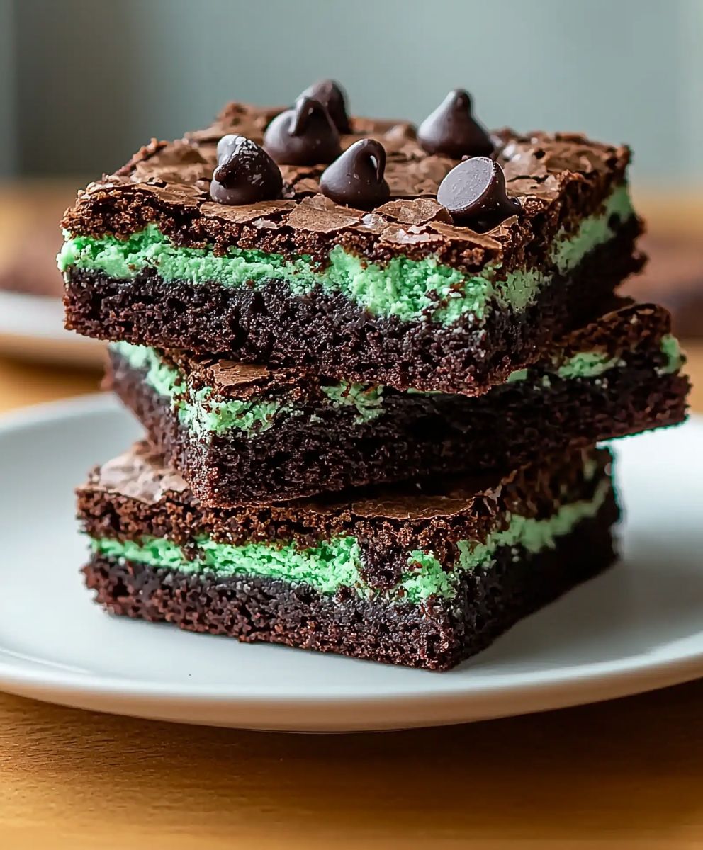 Brownies menthe pépites chocolat
