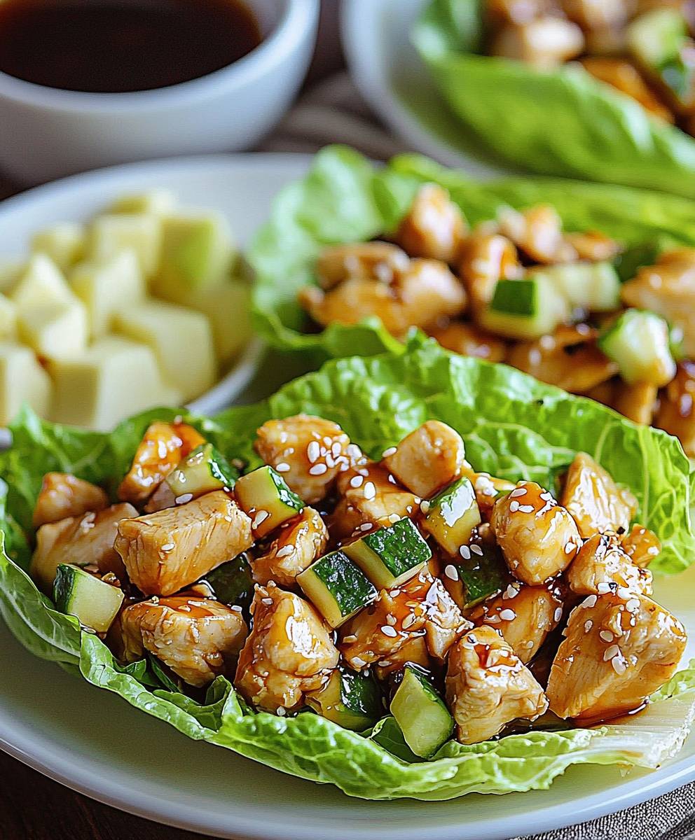 Wraps poulet teriyaki laitue
