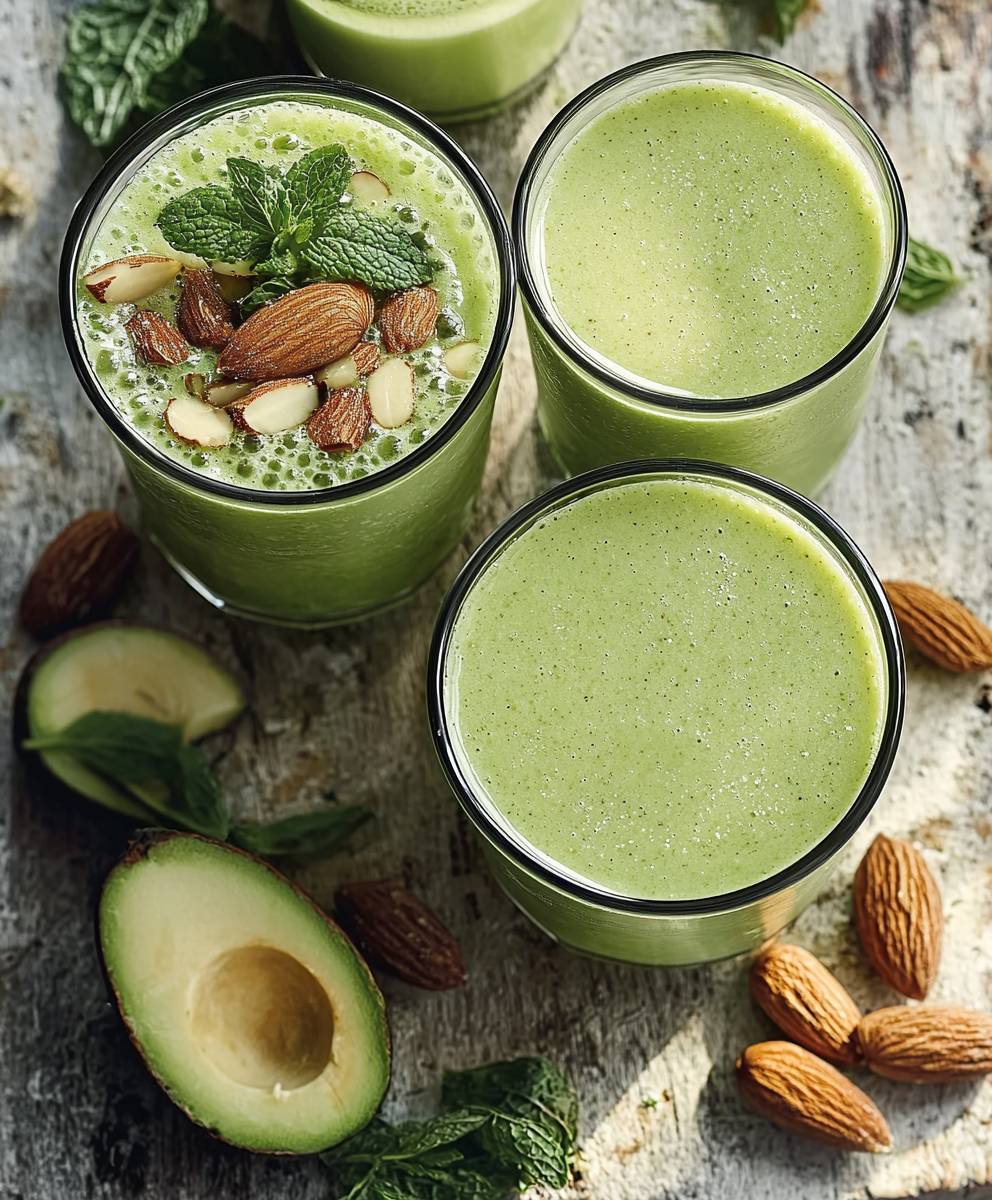 Smoothie vert à l'amande