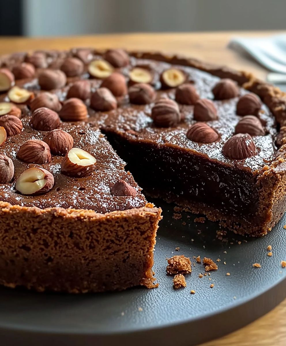 Tarte chocolat noisettes