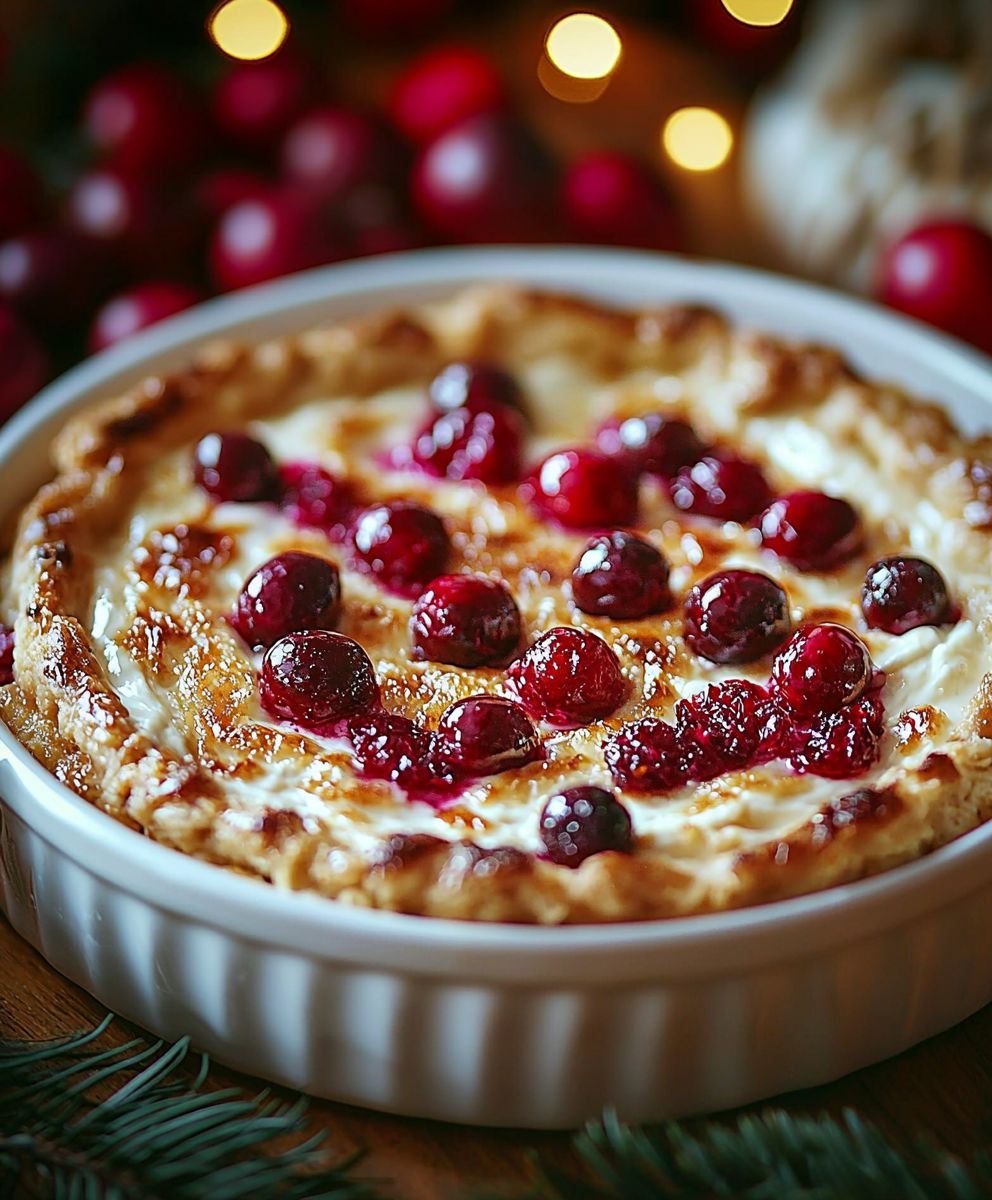 Dip fromage frais cranberries four