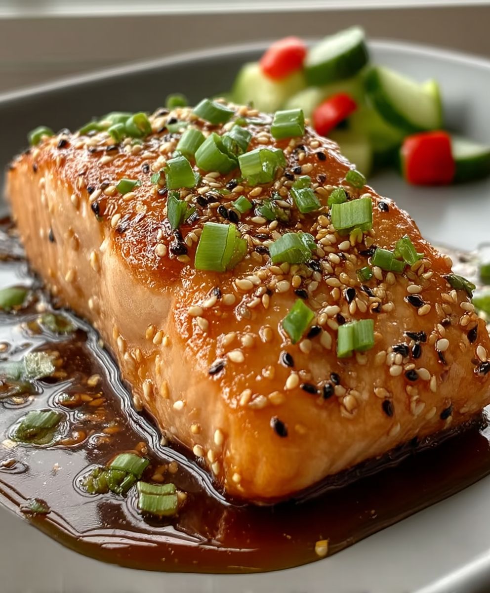 Saumon glacé miel sauce soja