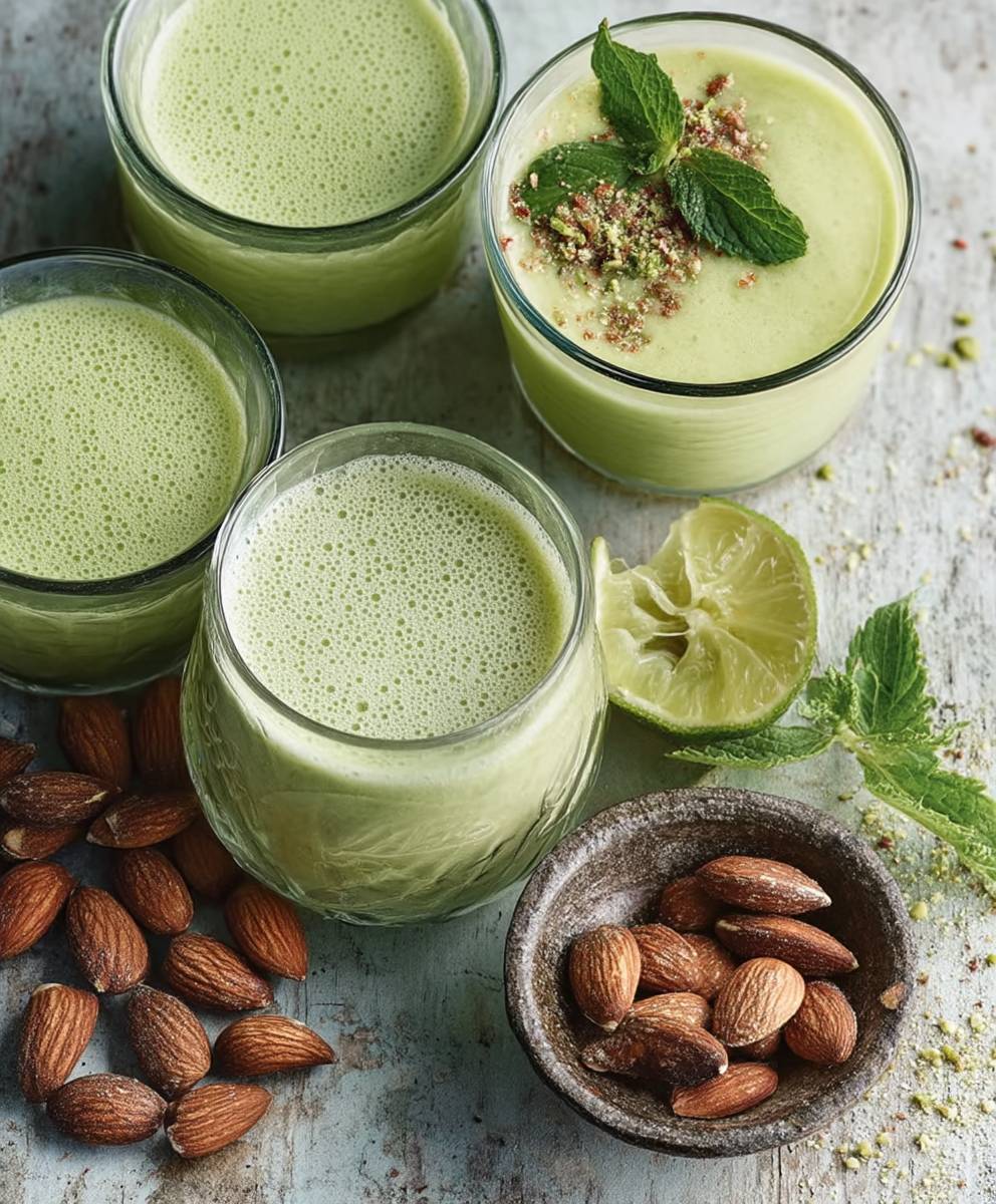 Smoothie vert à l'amande