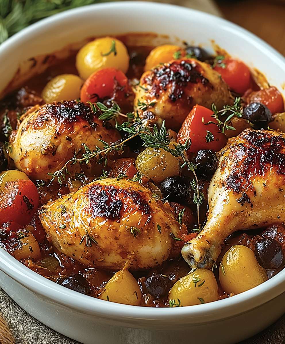 Poulet Mijoté Provençale : La Recette Facile et Savoureuse Poulet Mijoté Provençale : La Recette Facile et Savoureuse