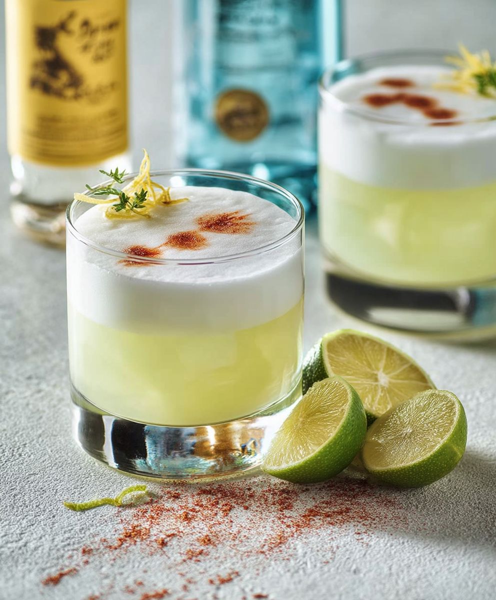 Pisco sour cocktail