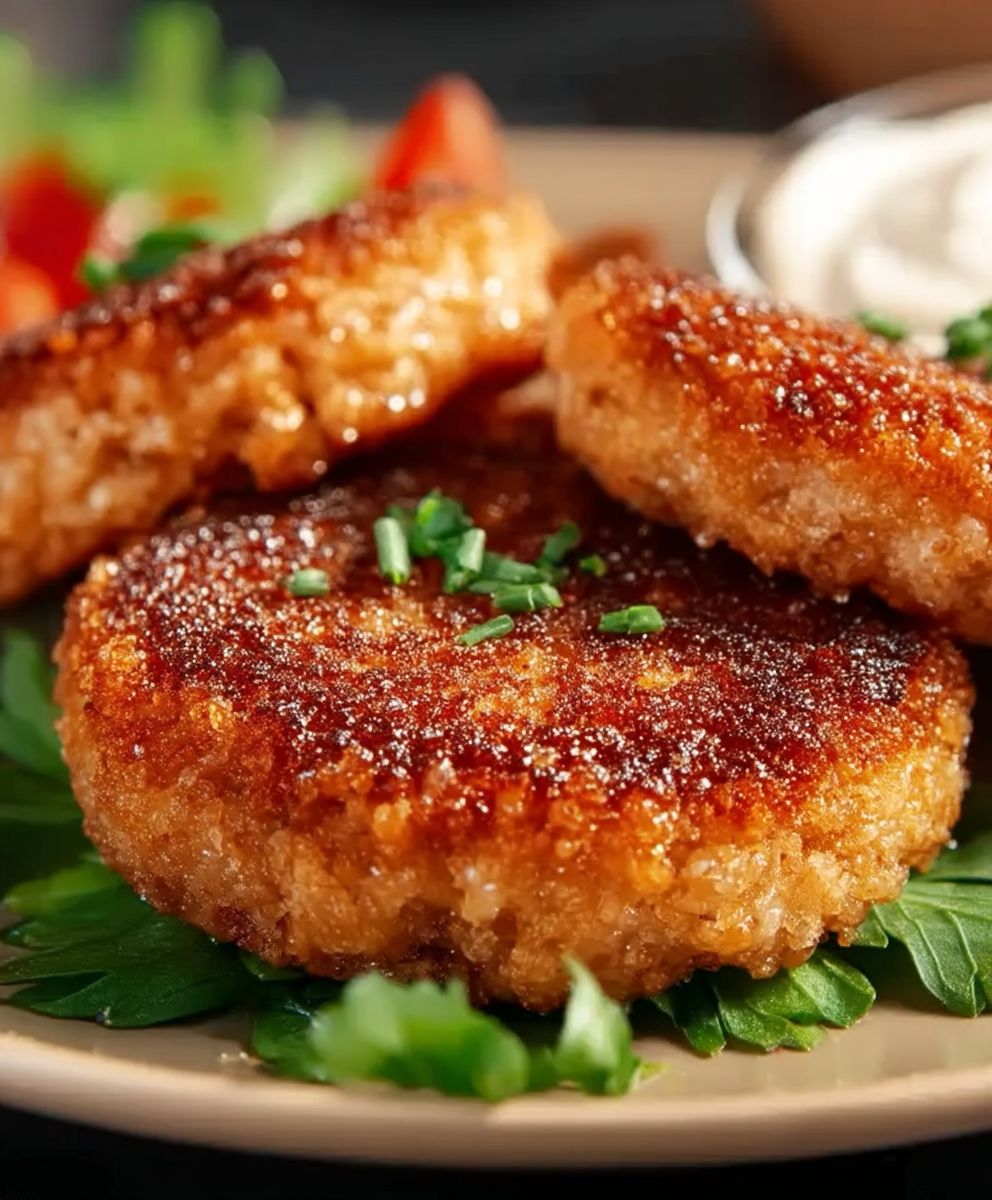 Galettes saumon croustillantes friteuse