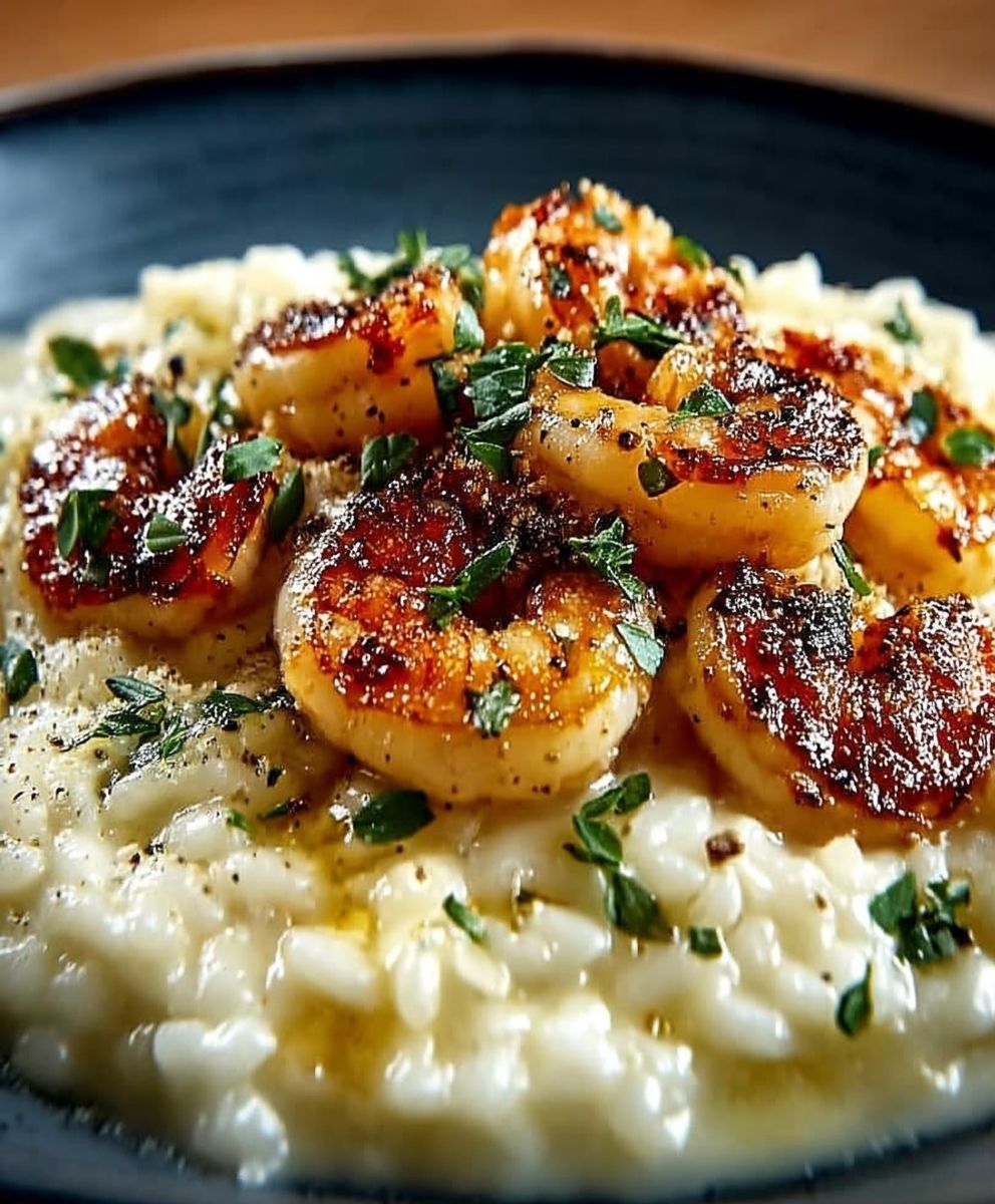 Risotto parmesan crevettes