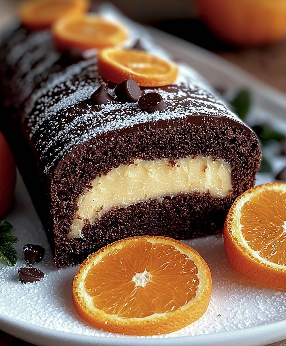 Bûche aux deux chocolats