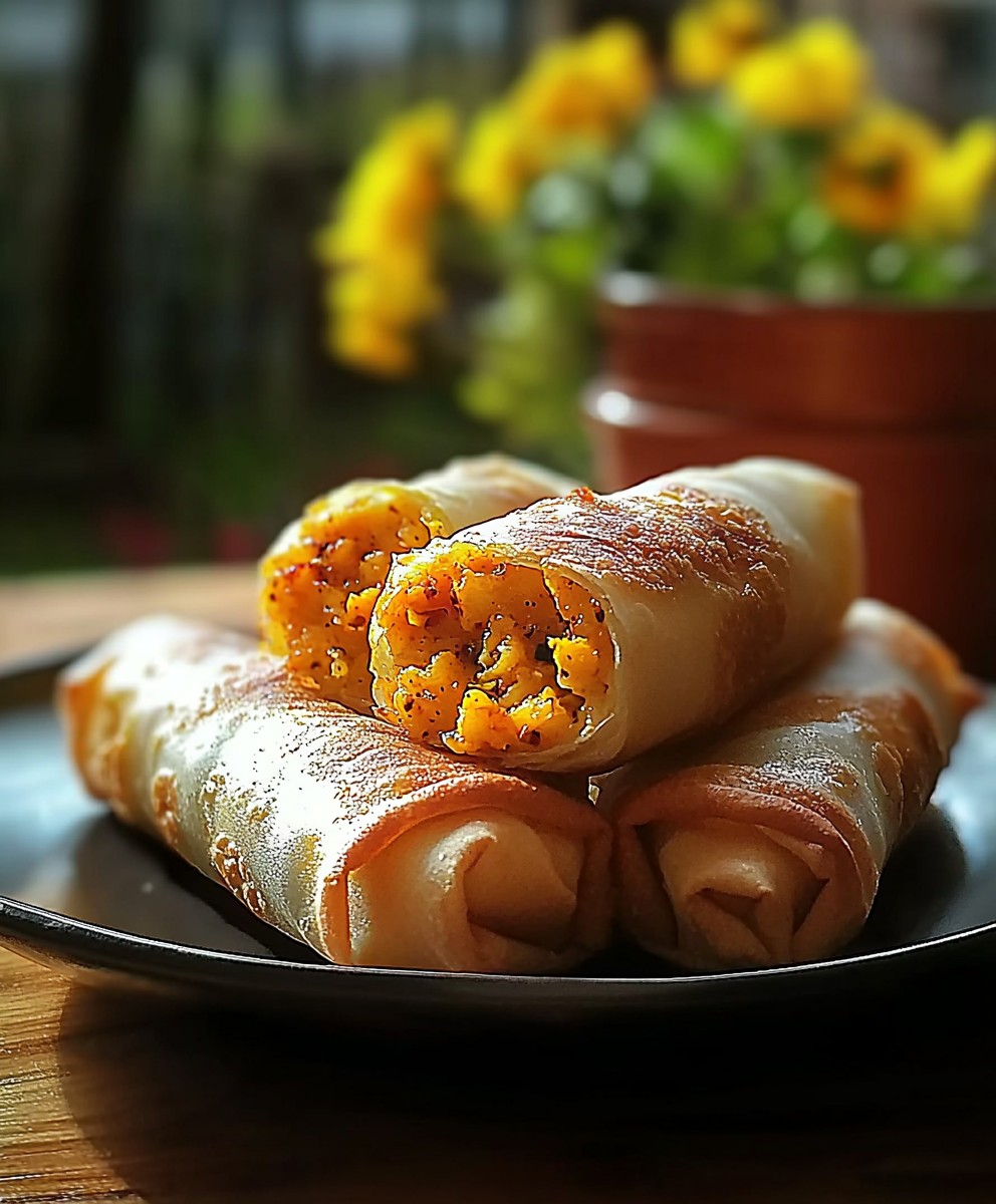 Rouleaux printemps friteuse air déjeuner