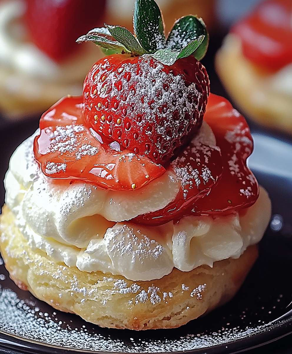Choux fraises chantilly