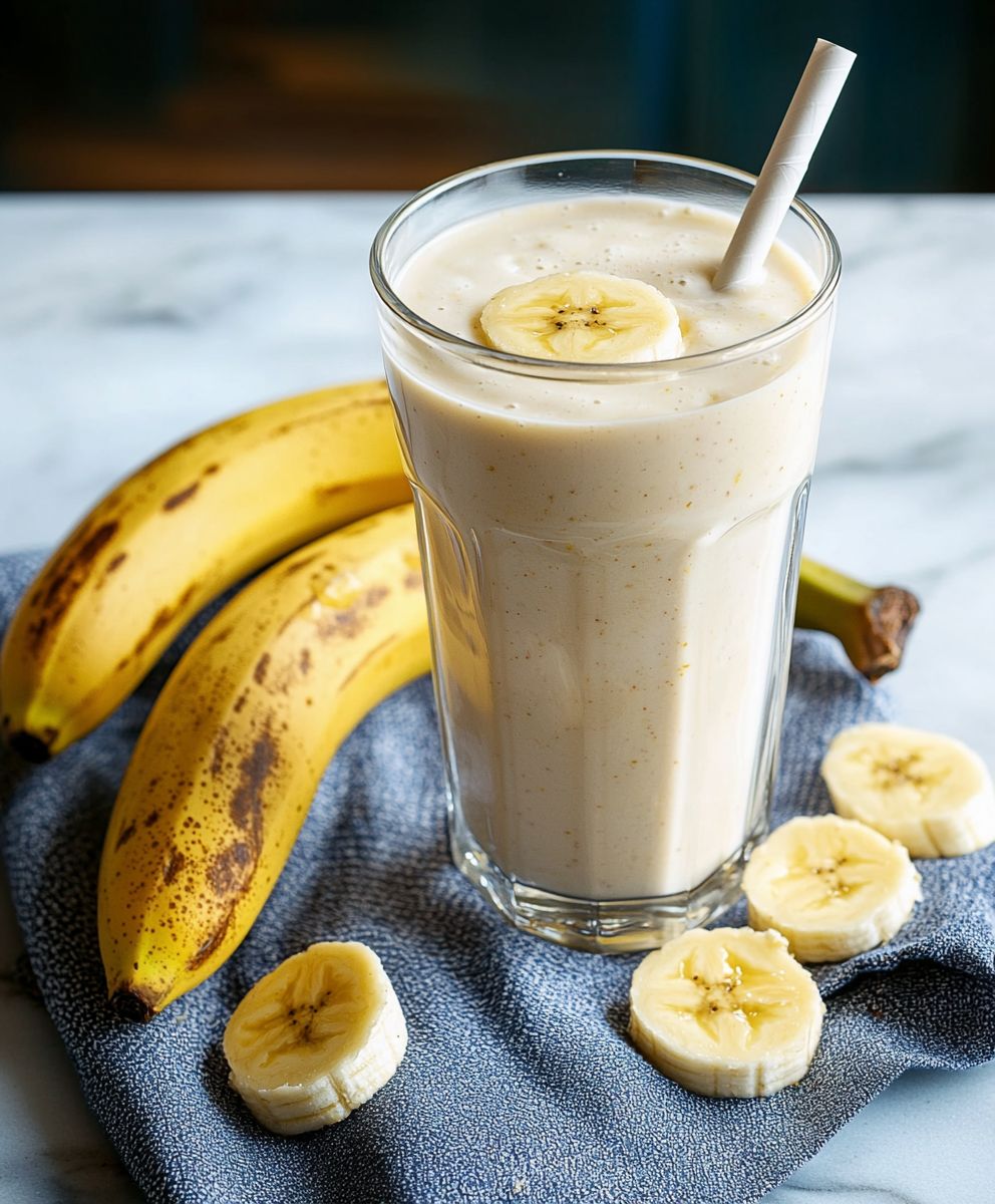 Milkshake banane fromage blanc