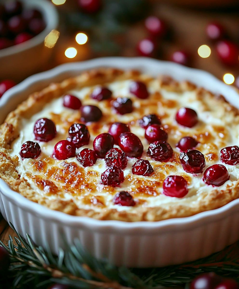 Dip fromage frais cranberries four