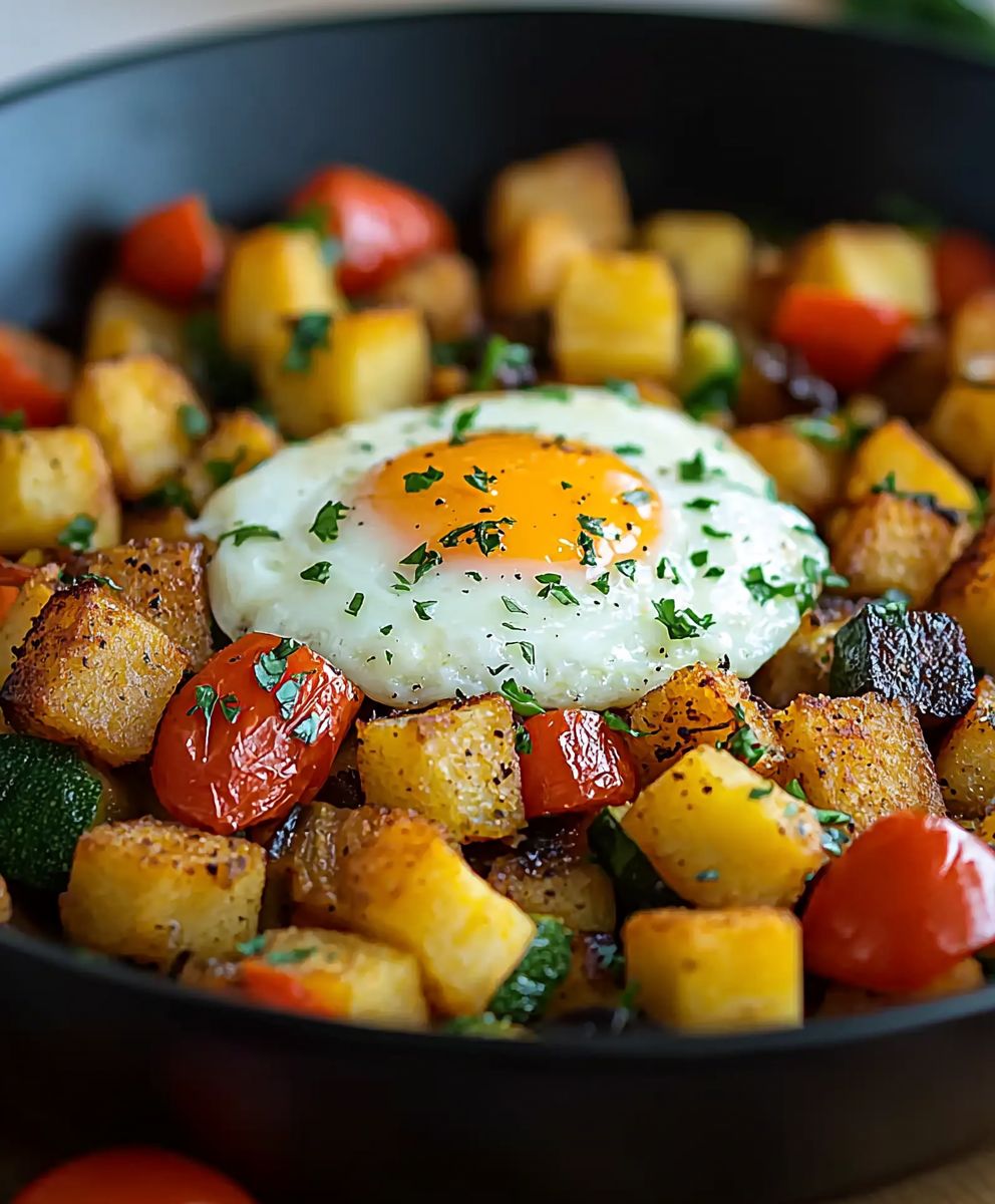 Hash de petit déjeuner légumes