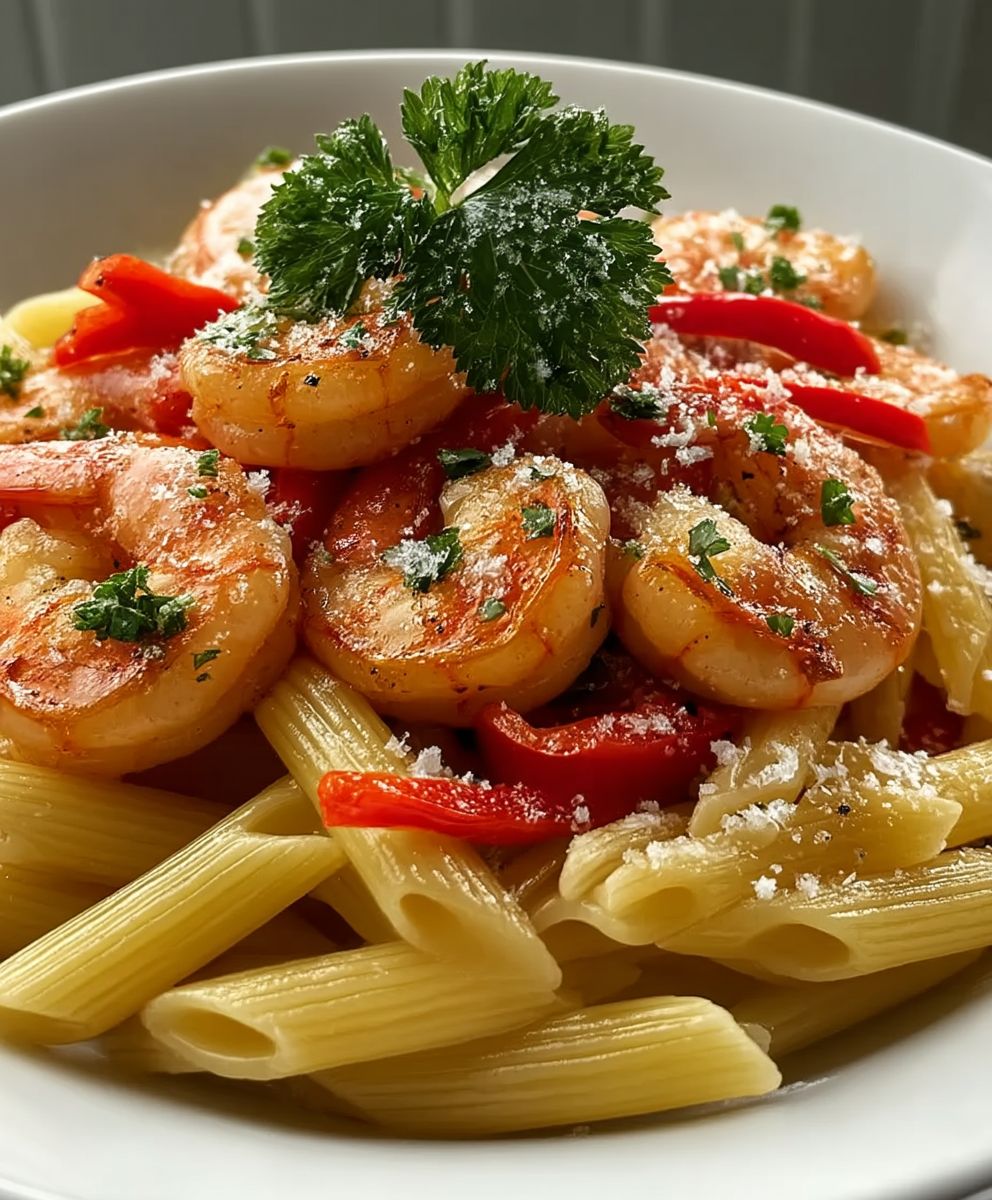 Pâtes épicées crevettes cajun