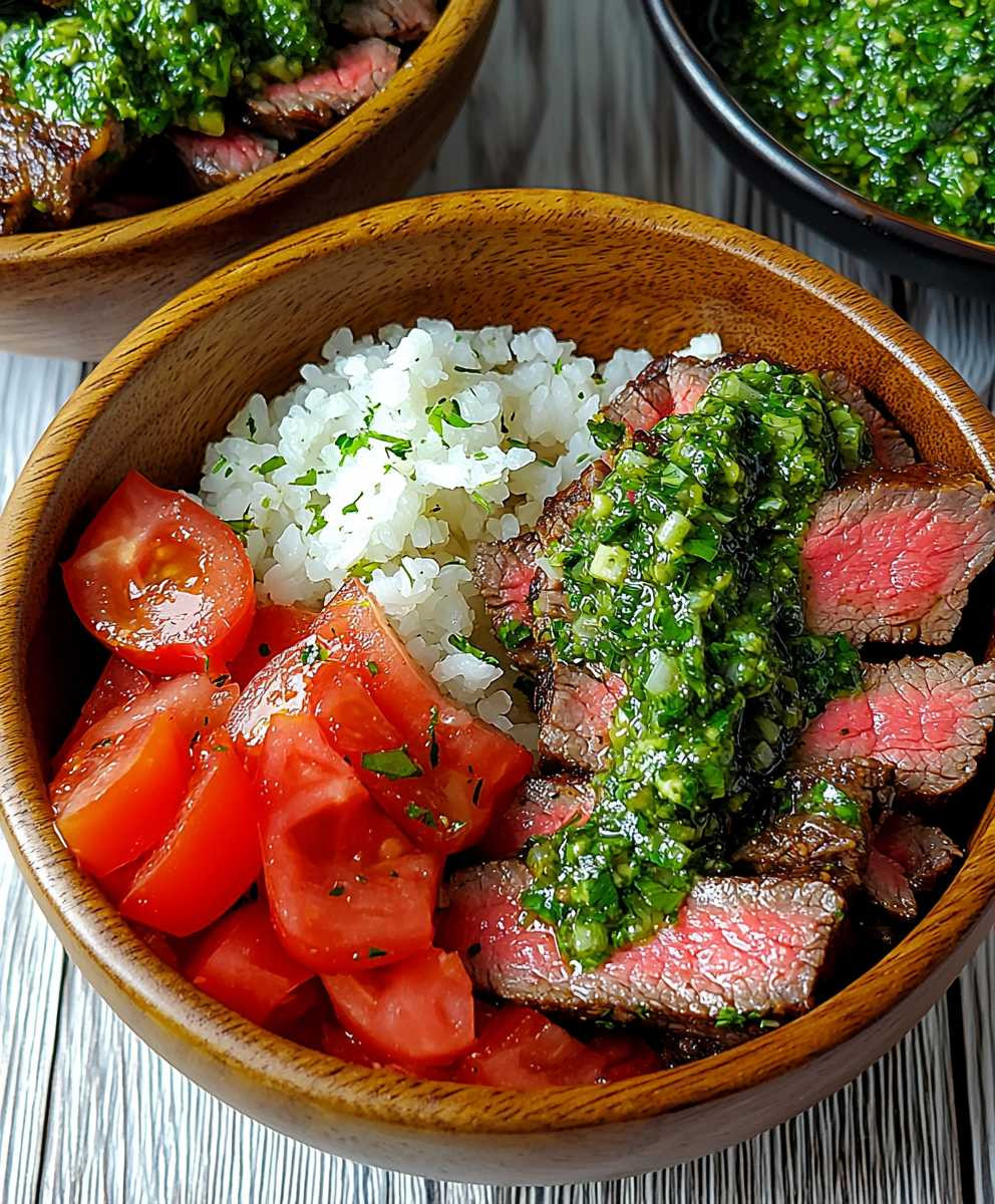Bol de steak chimichurri