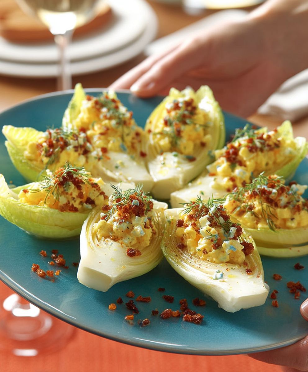 Endives farcies salade aux oeufs