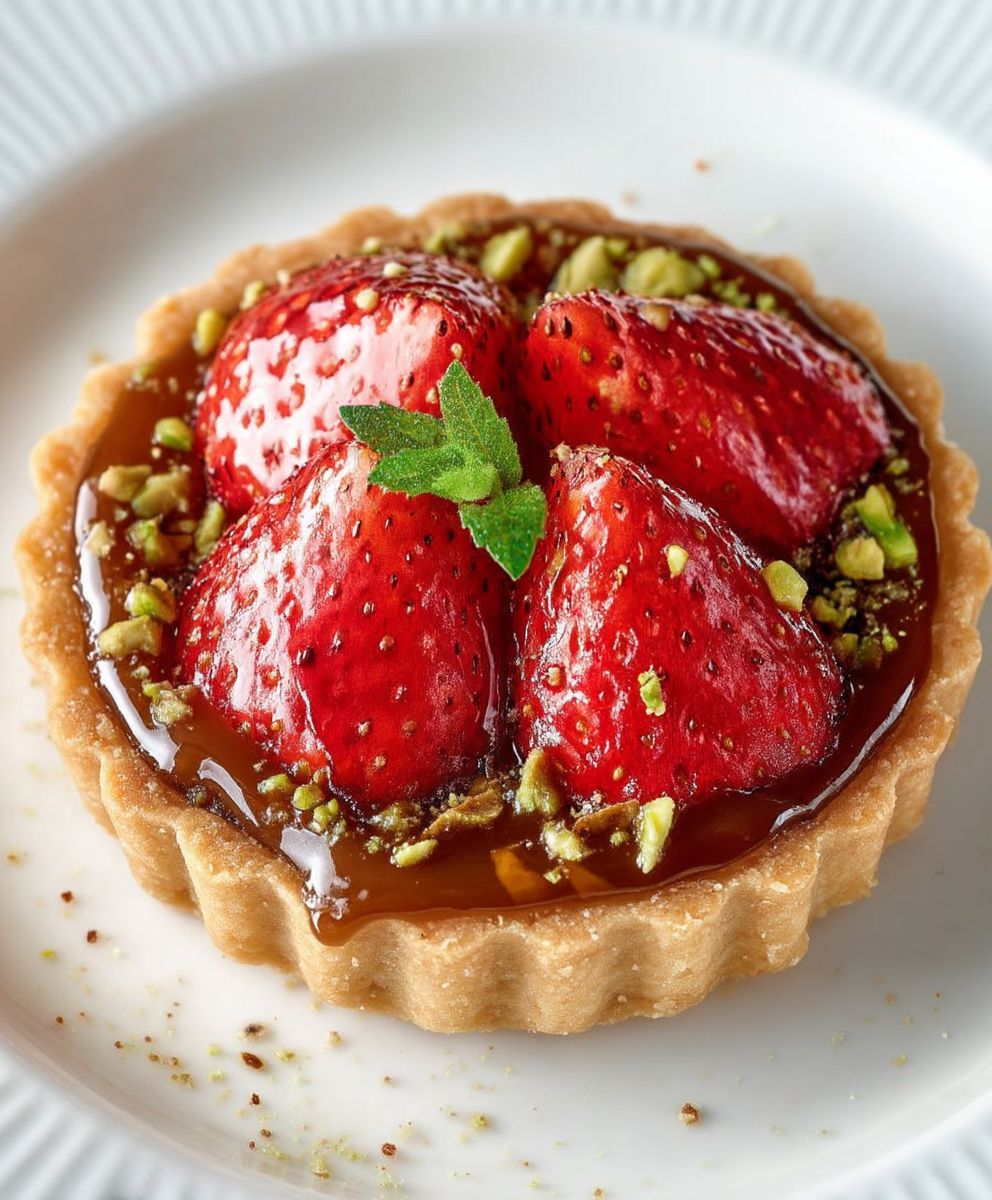 Tartelettes fraises pistaches