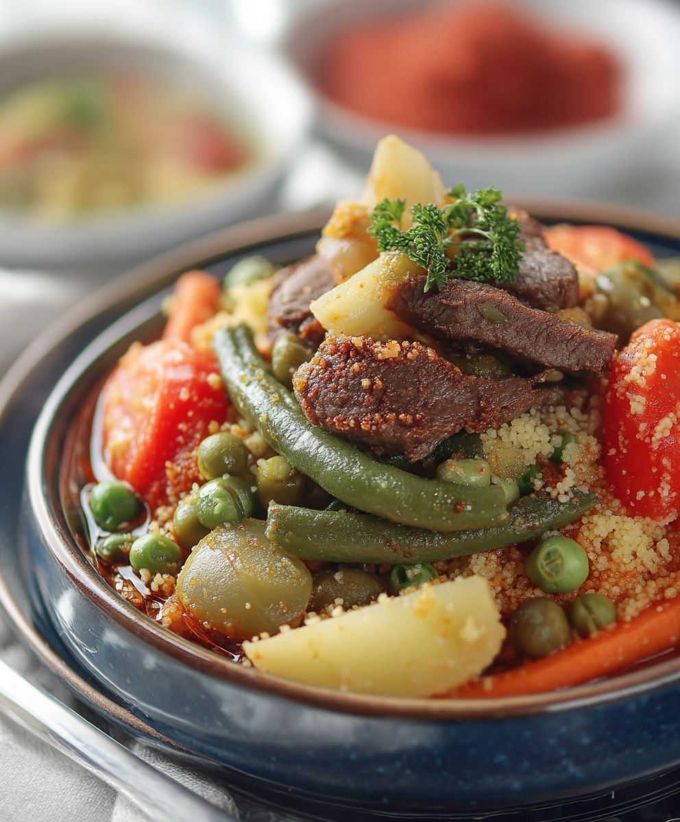 Couscous fèves petits pois