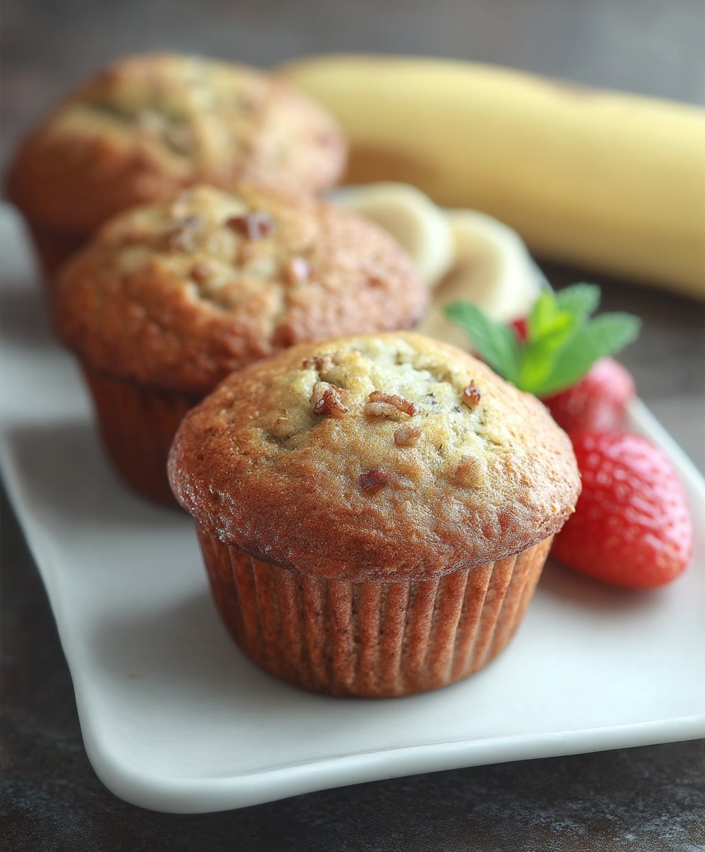 Muffins banane noix moelleux