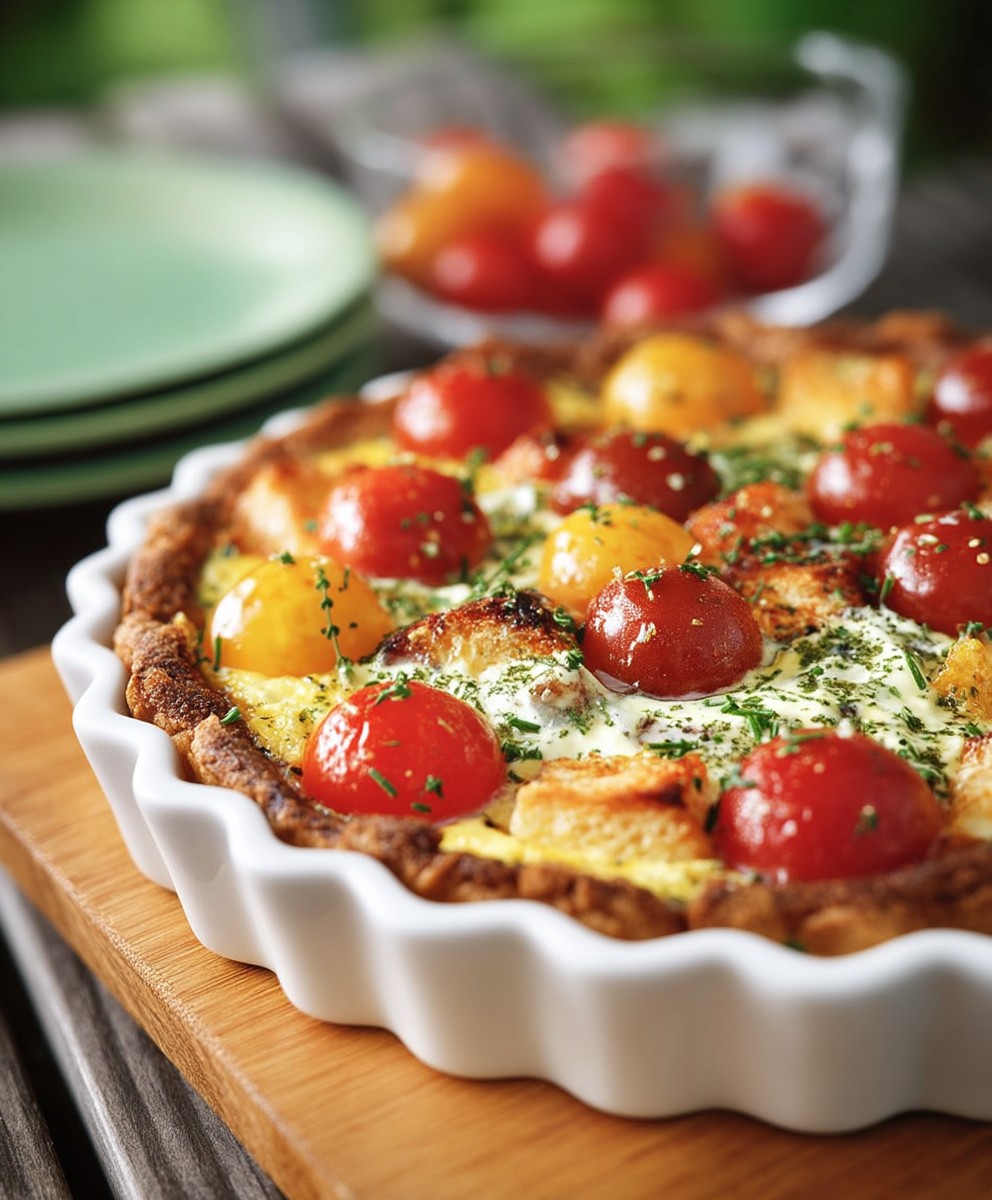 Quiche pain tomates cerises