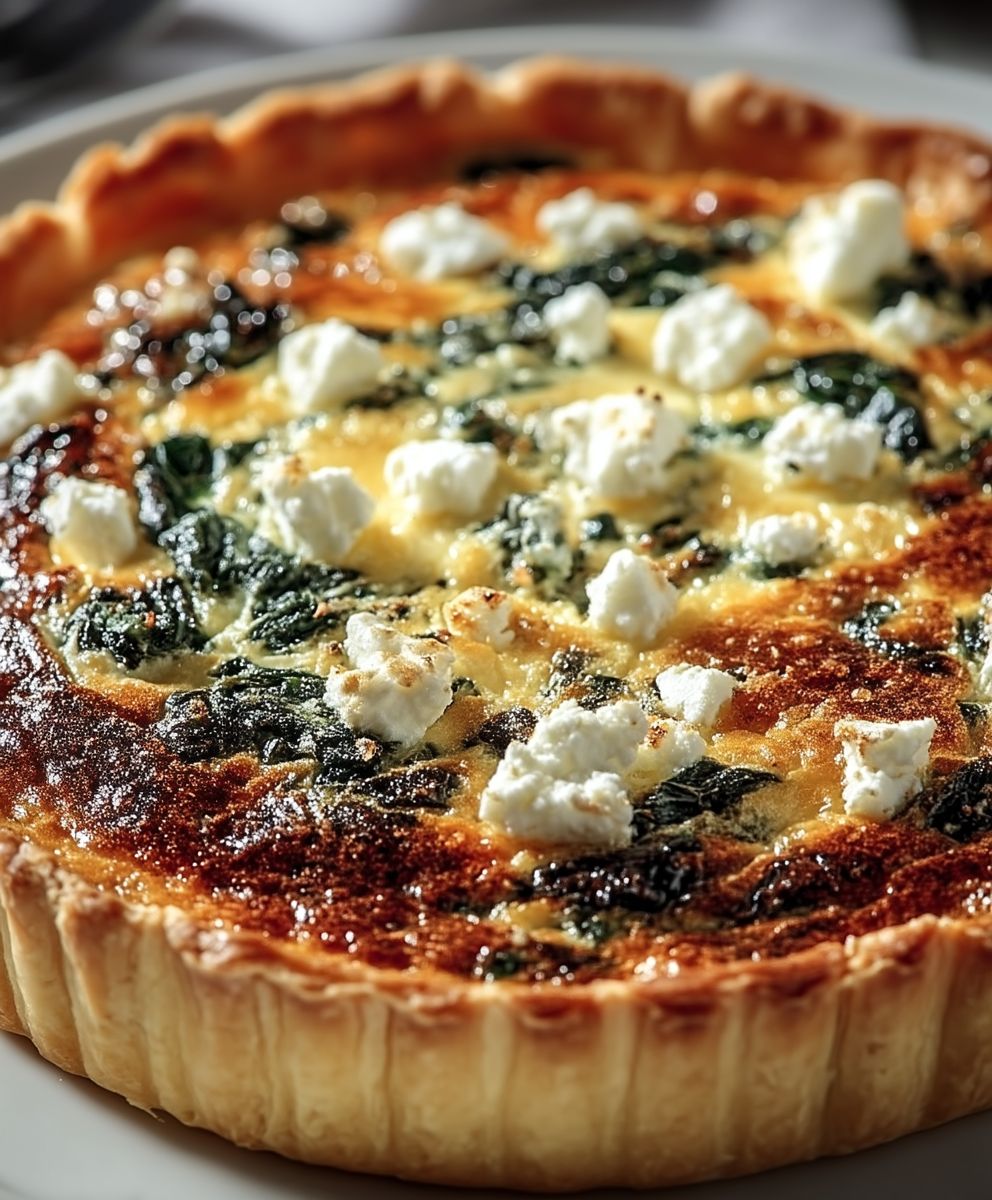 Quiche épinards chèvre rapide