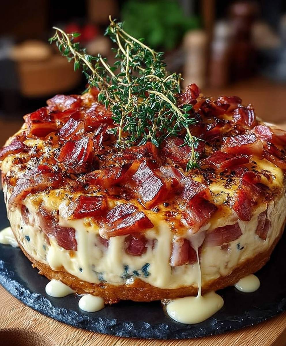 Cake camembert lardons moelleux