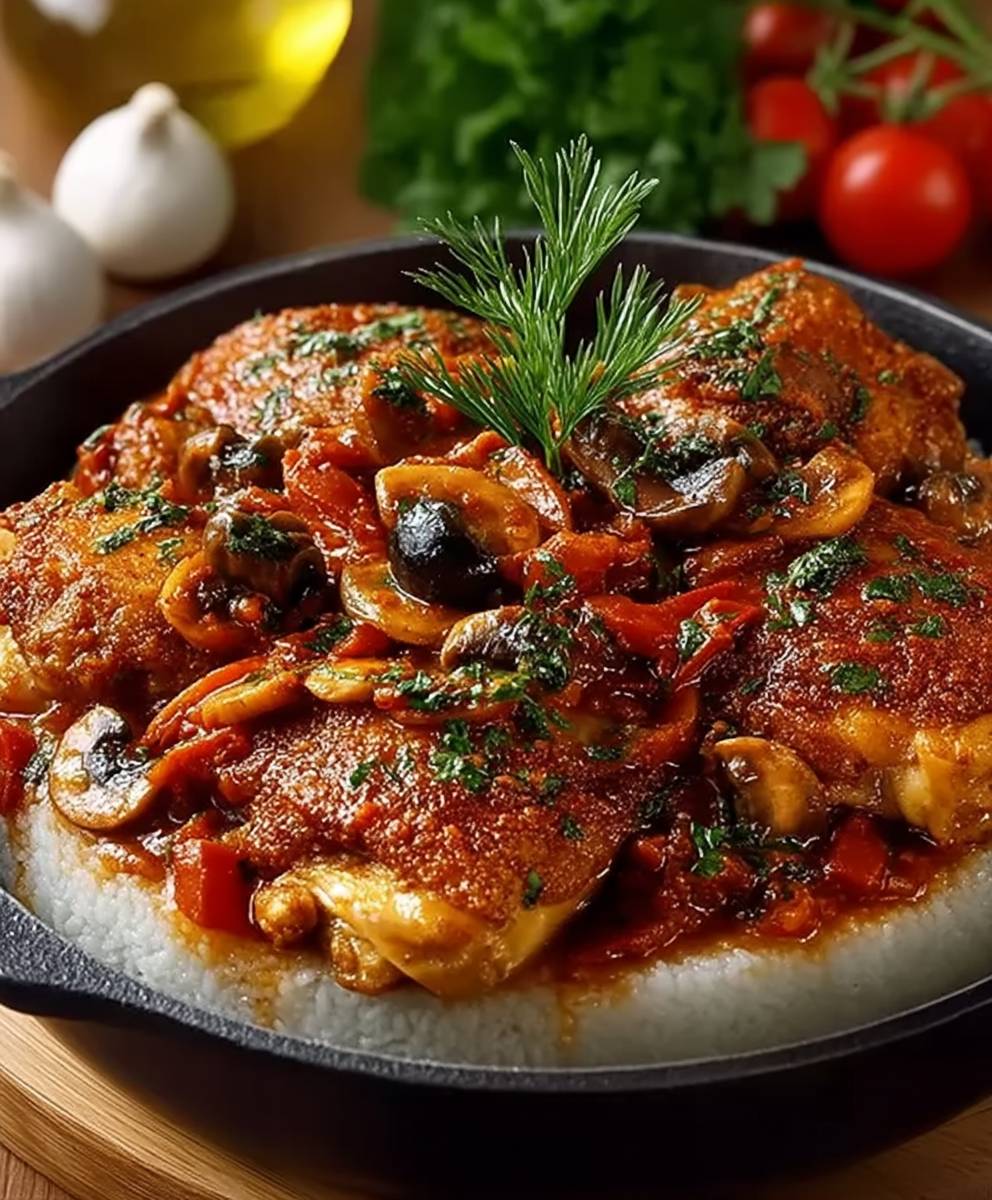 Poulet Marengo facile