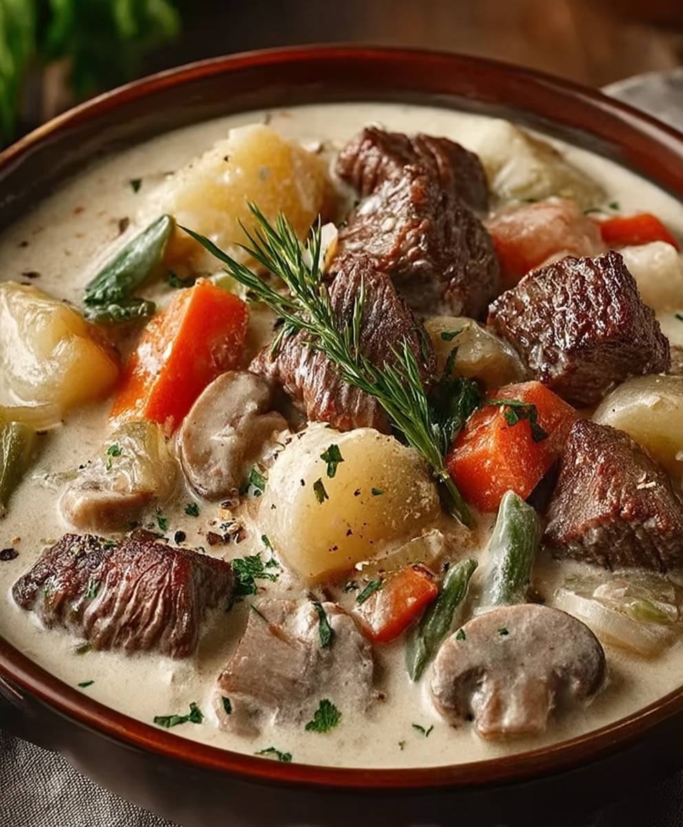 Blanquette de boeuf crémeuse