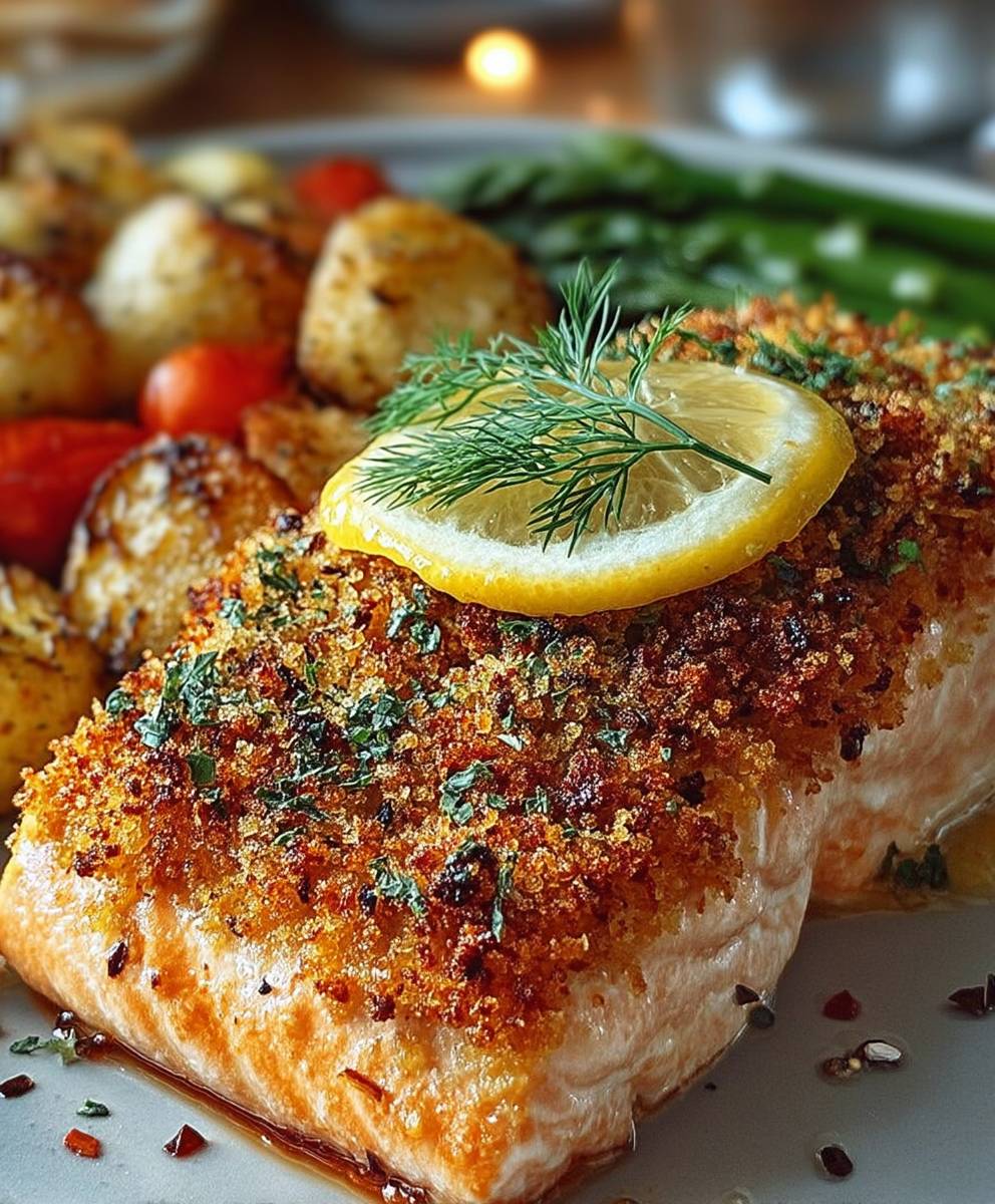 Saumon croûte épicée parmesan