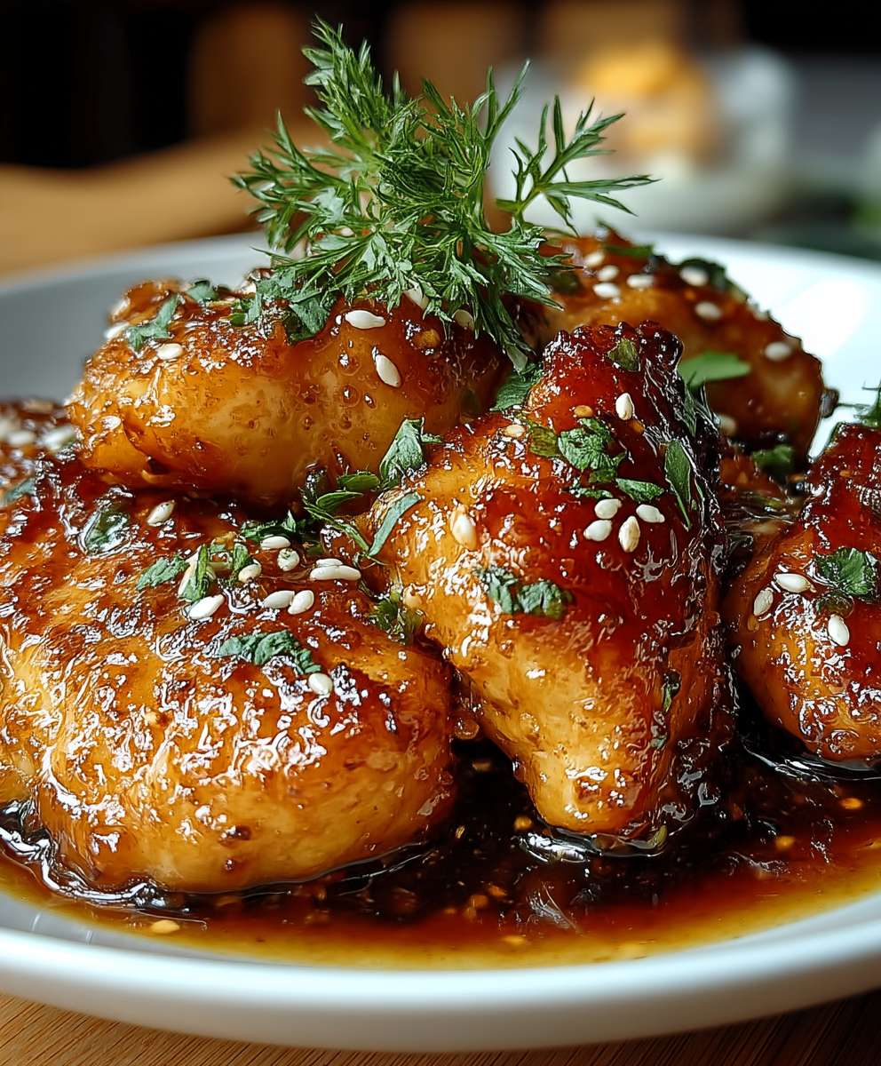 Poulet miel ail