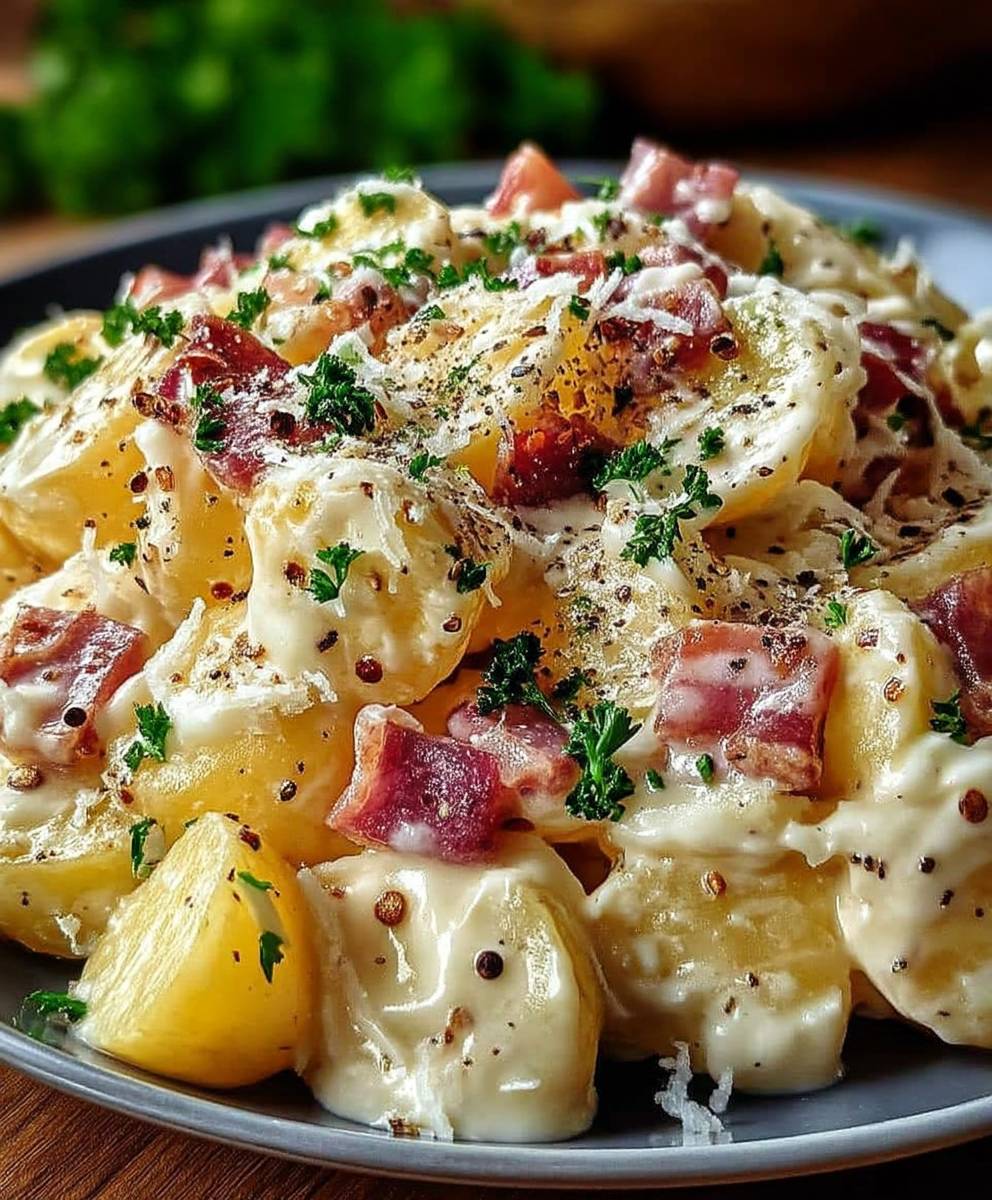 Carbonara pommes de terre crémeuse