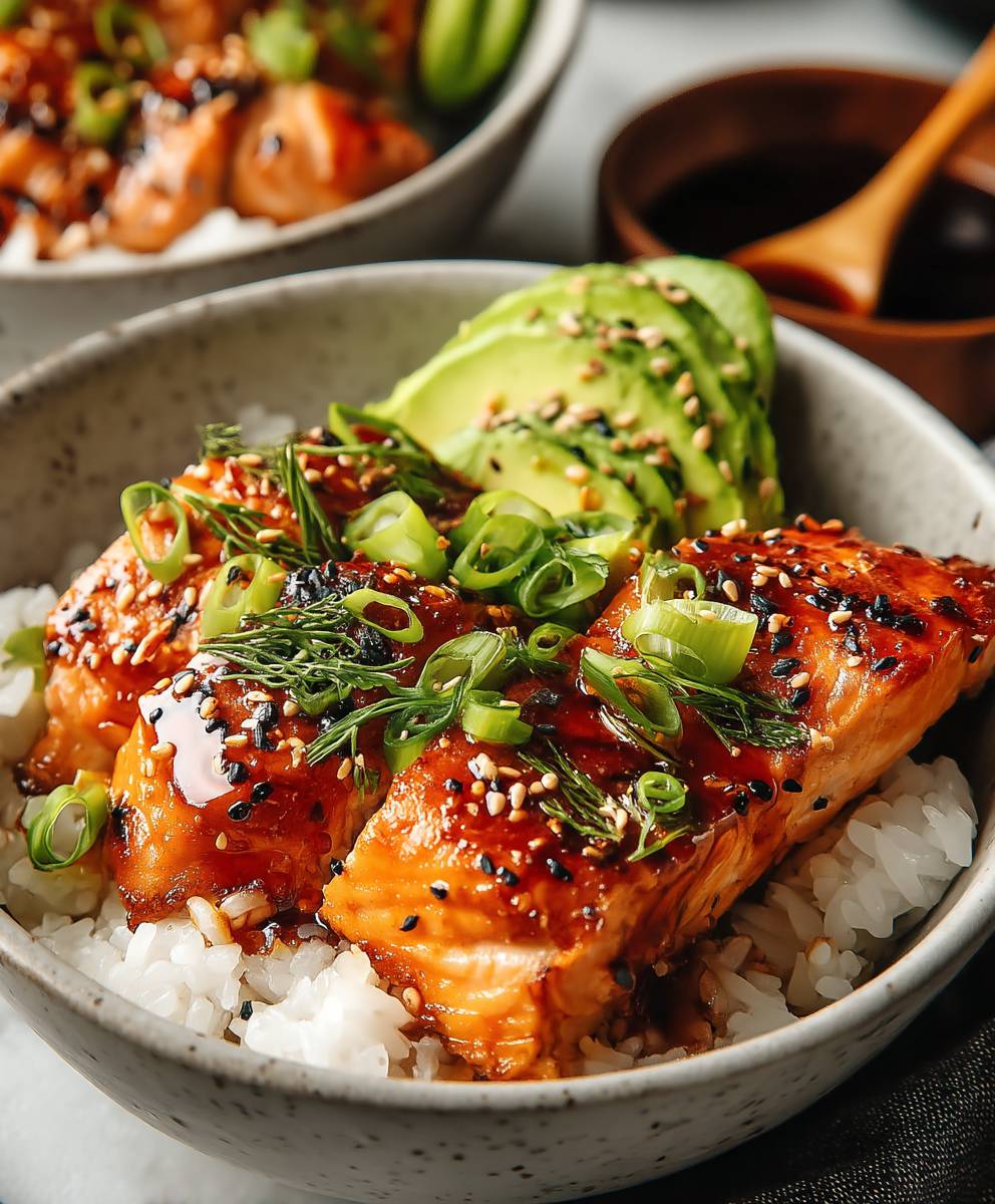 Bols saumon sriracha miel