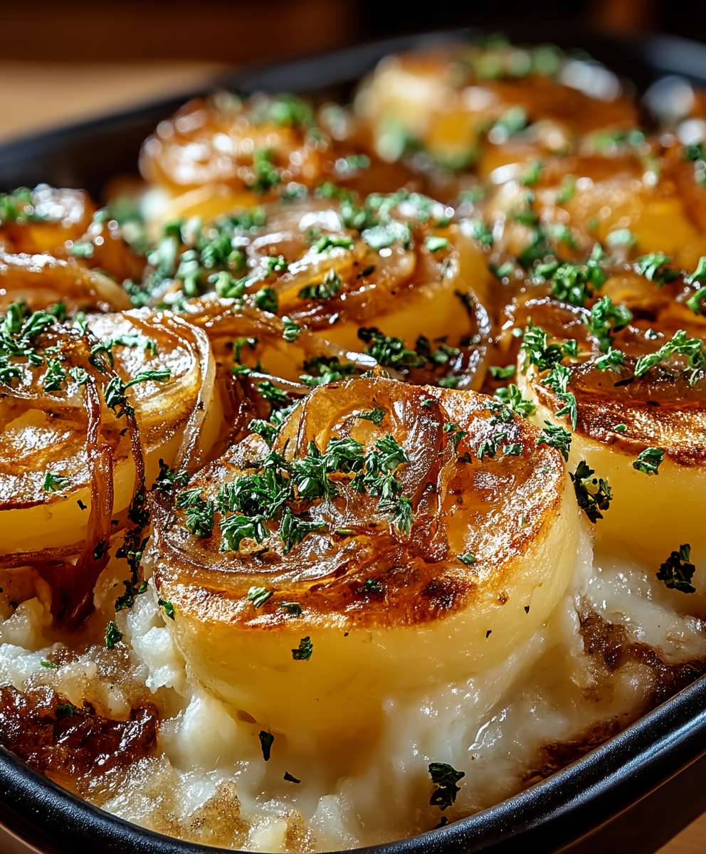 Casserole pommes de terre crémeuses oignon