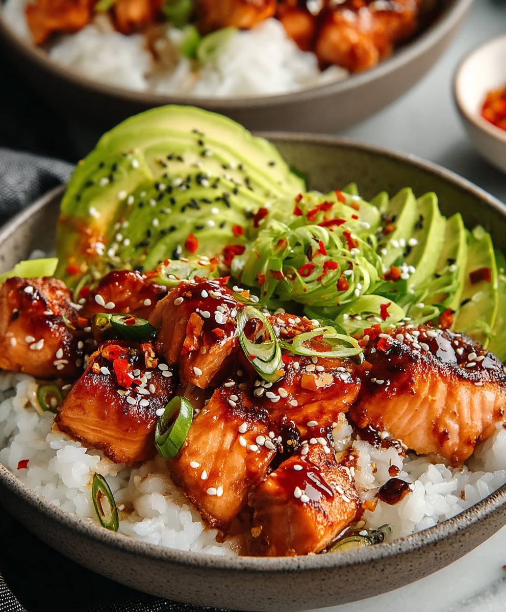 Bols saumon sriracha miel