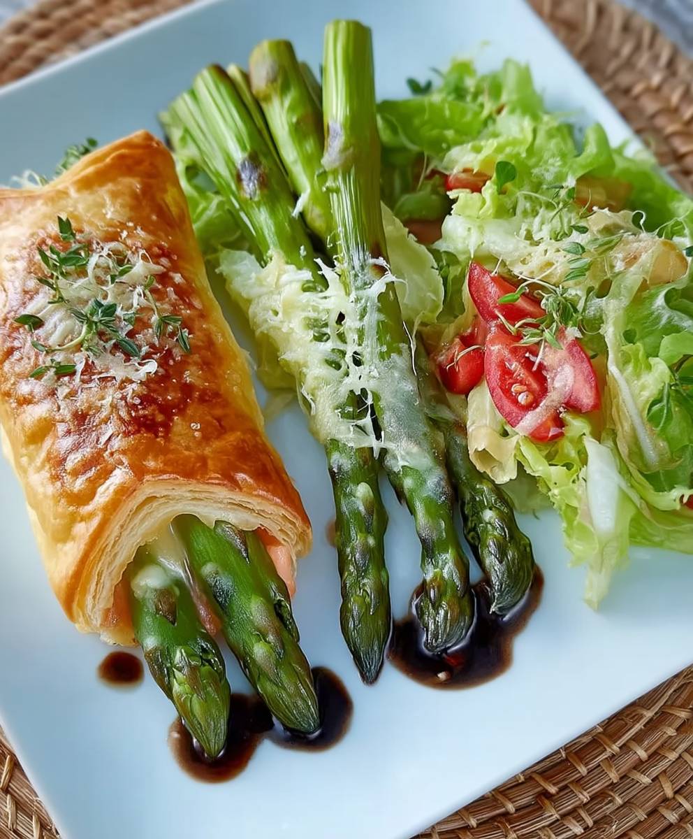 Asperges saumon feuilleté