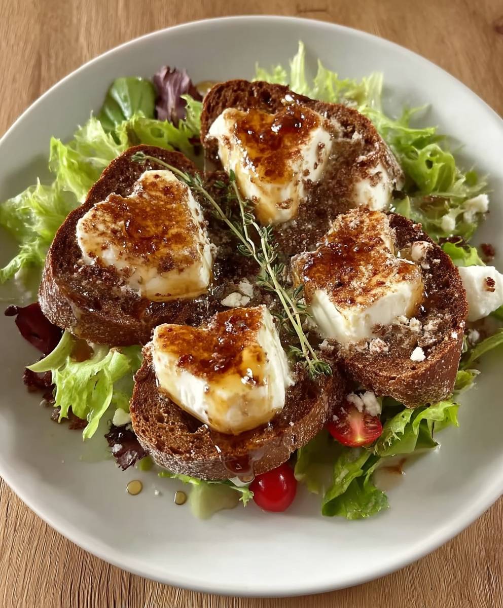 Salade chèvre chaud miel