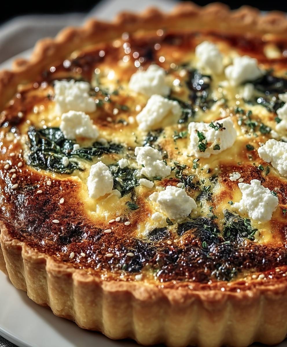 Quiche épinards chèvre rapide