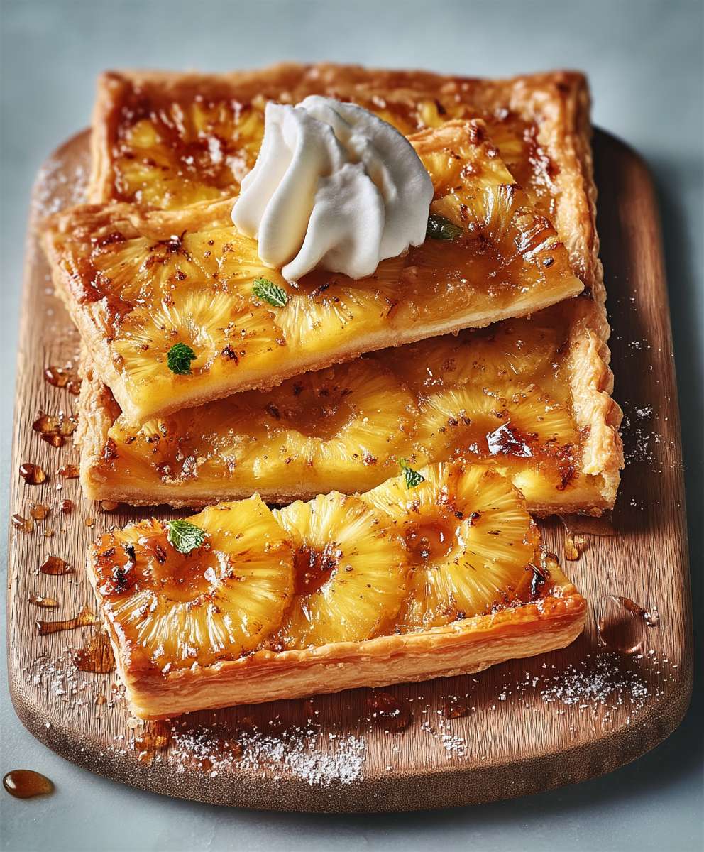 Tarte rapide ananas pâte feuilletée