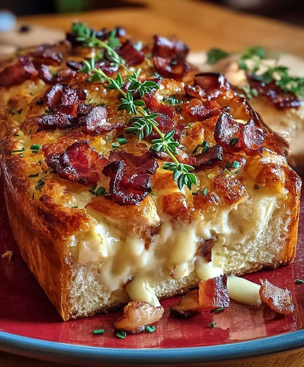 Cake camembert lardons