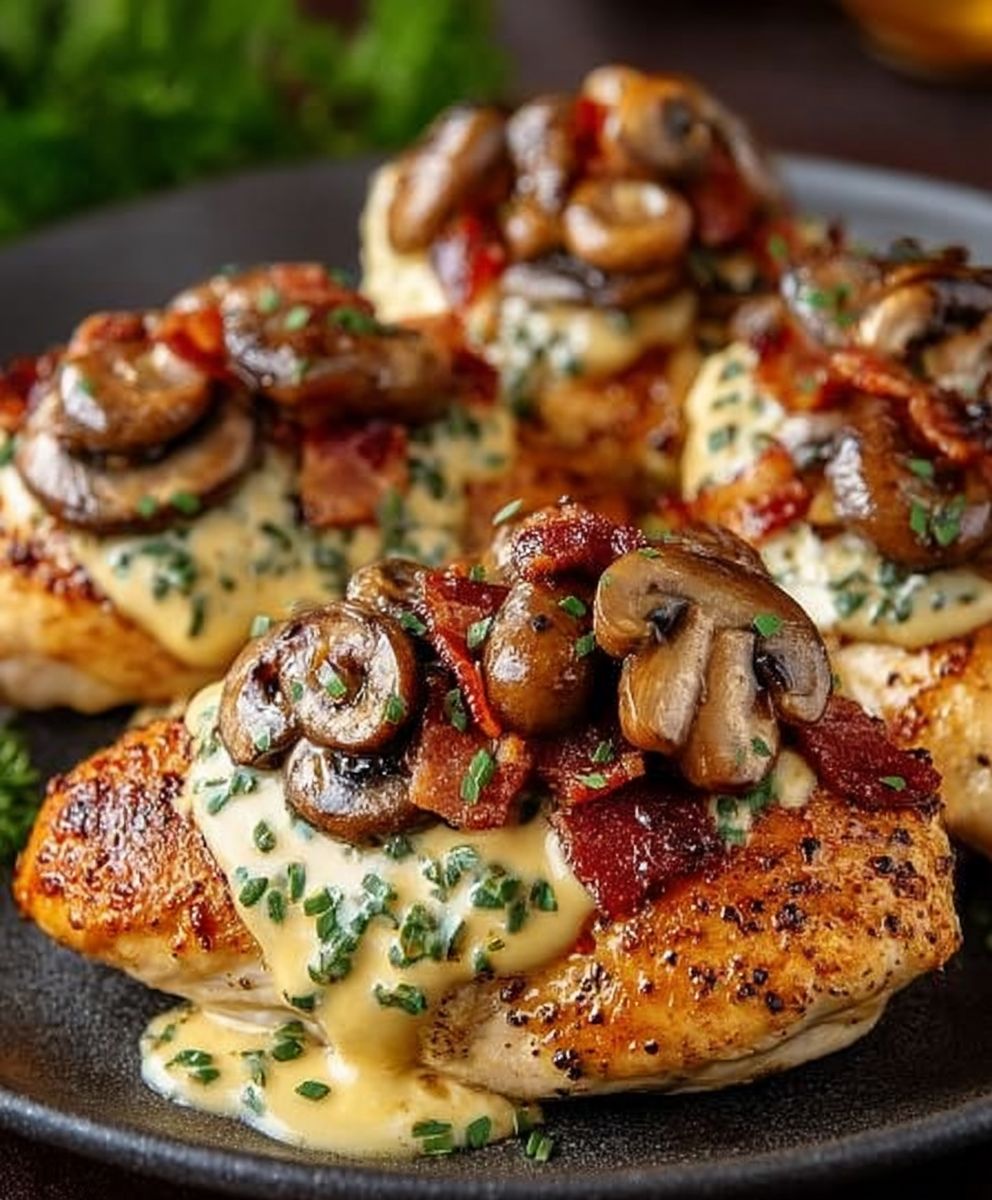 Poulet bacon champignons