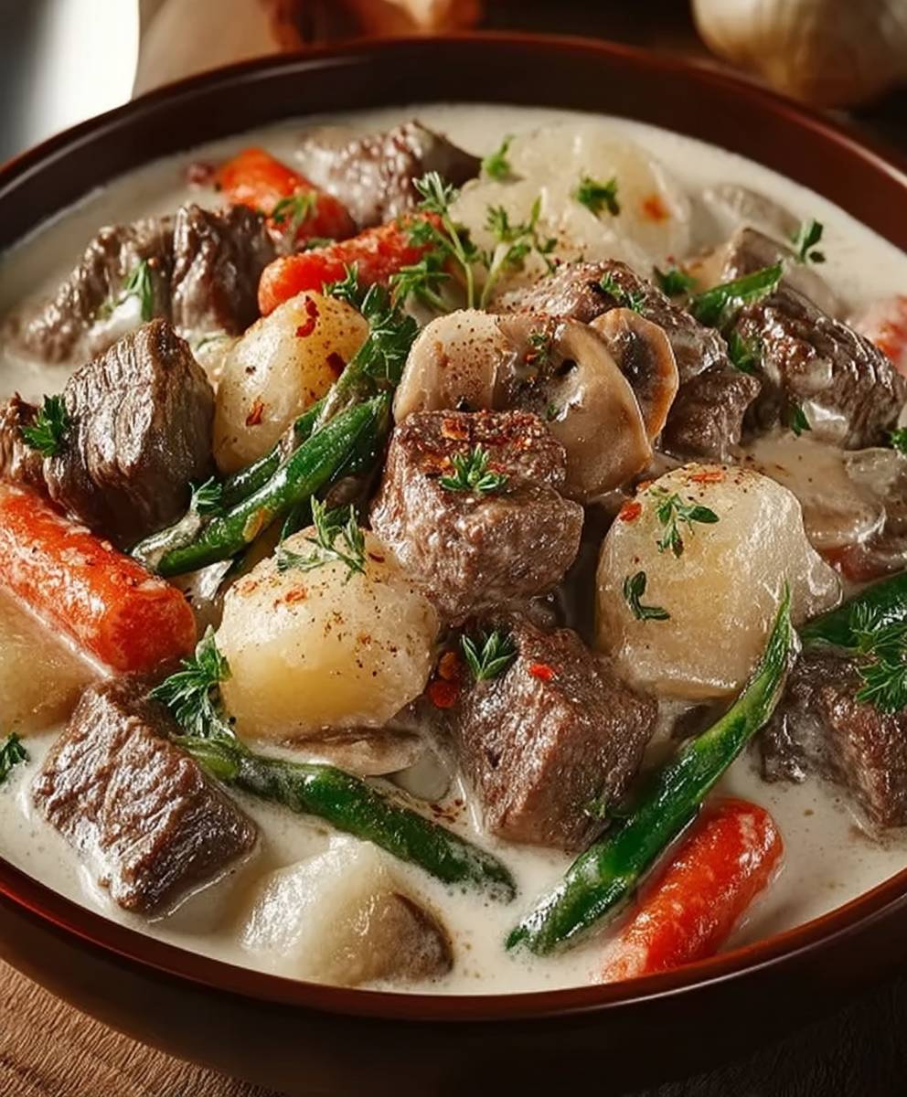 Blanquette de boeuf crémeuse