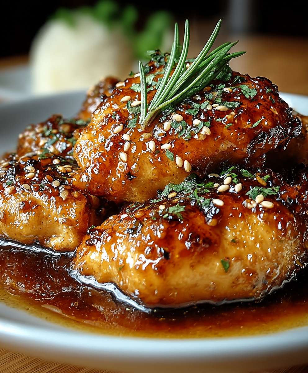 Poulet miel ail