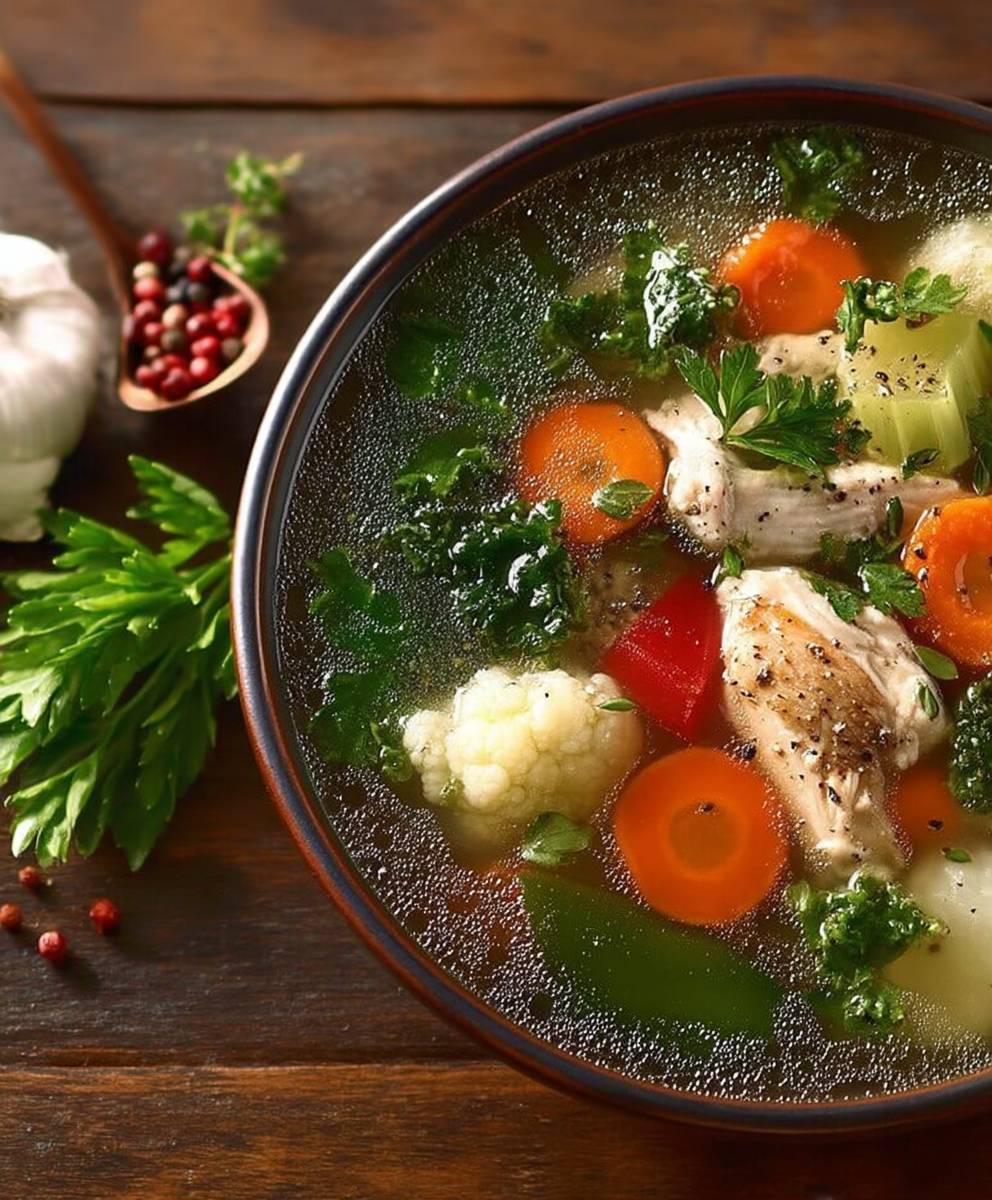 Bouillon de volaille légumes