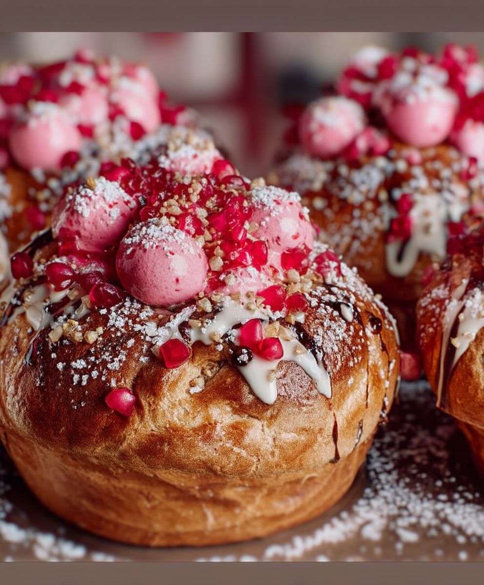 Brioche aux pralines roses