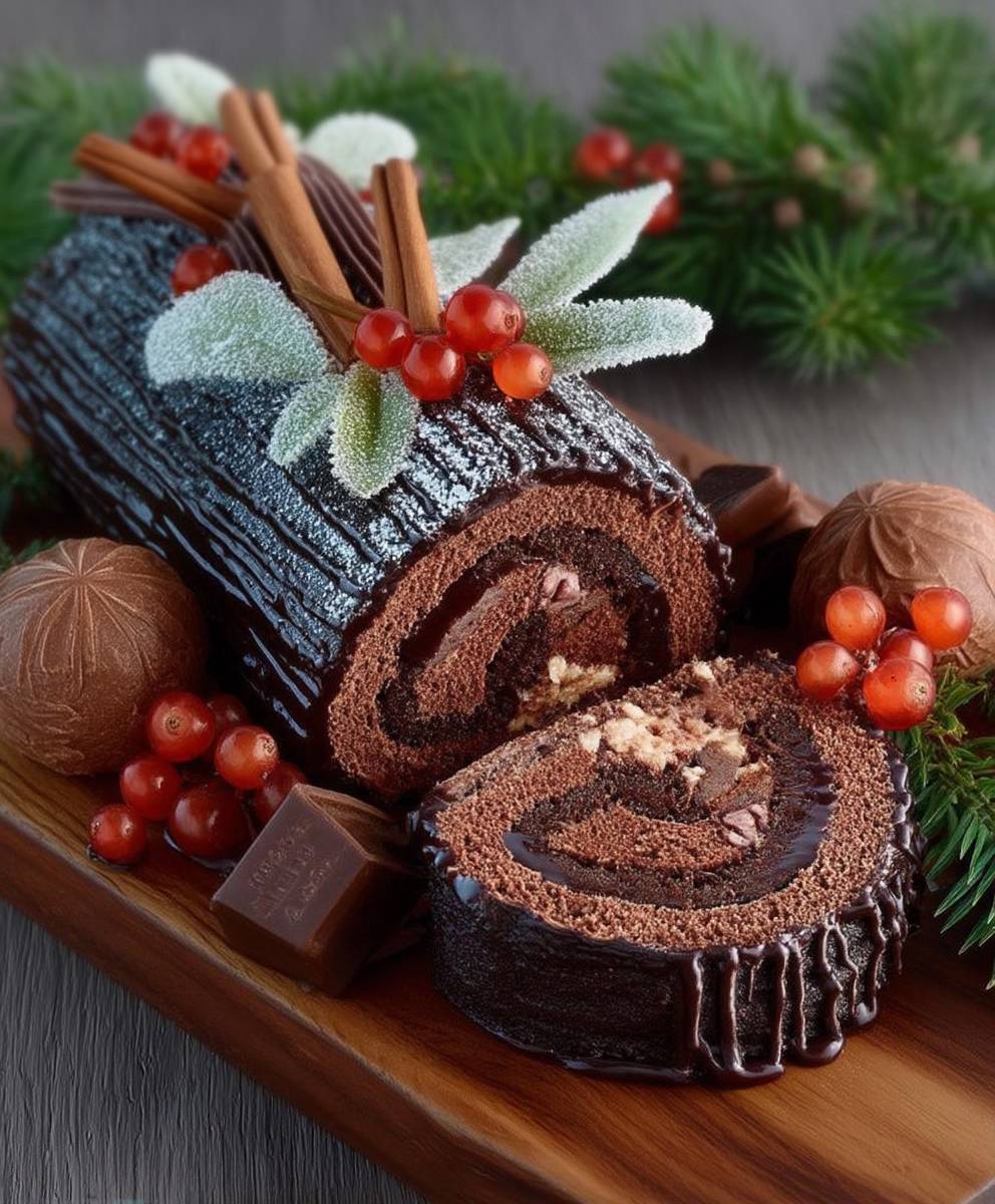 Bûche tout chocolat