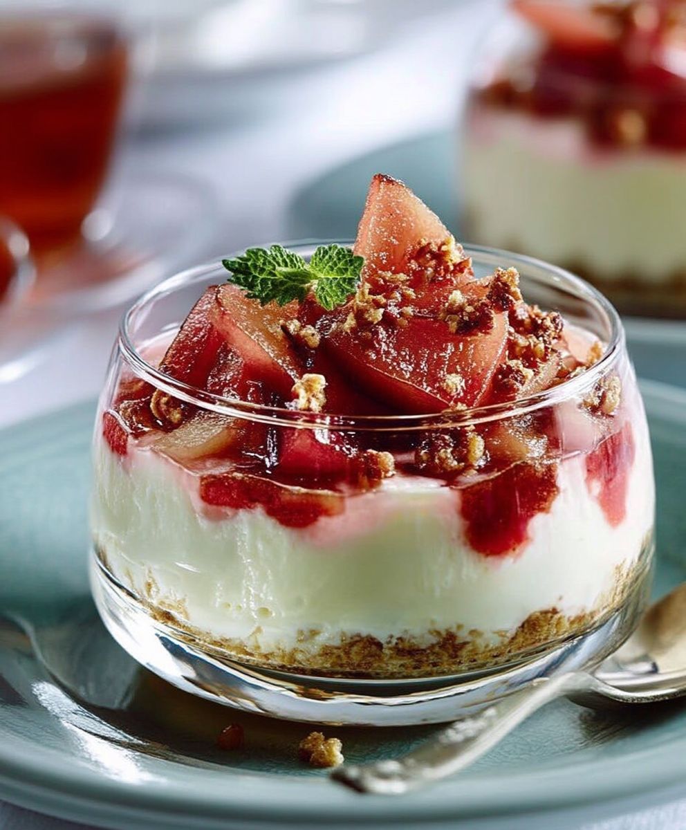 Fromage blanc rhubarbe poire
